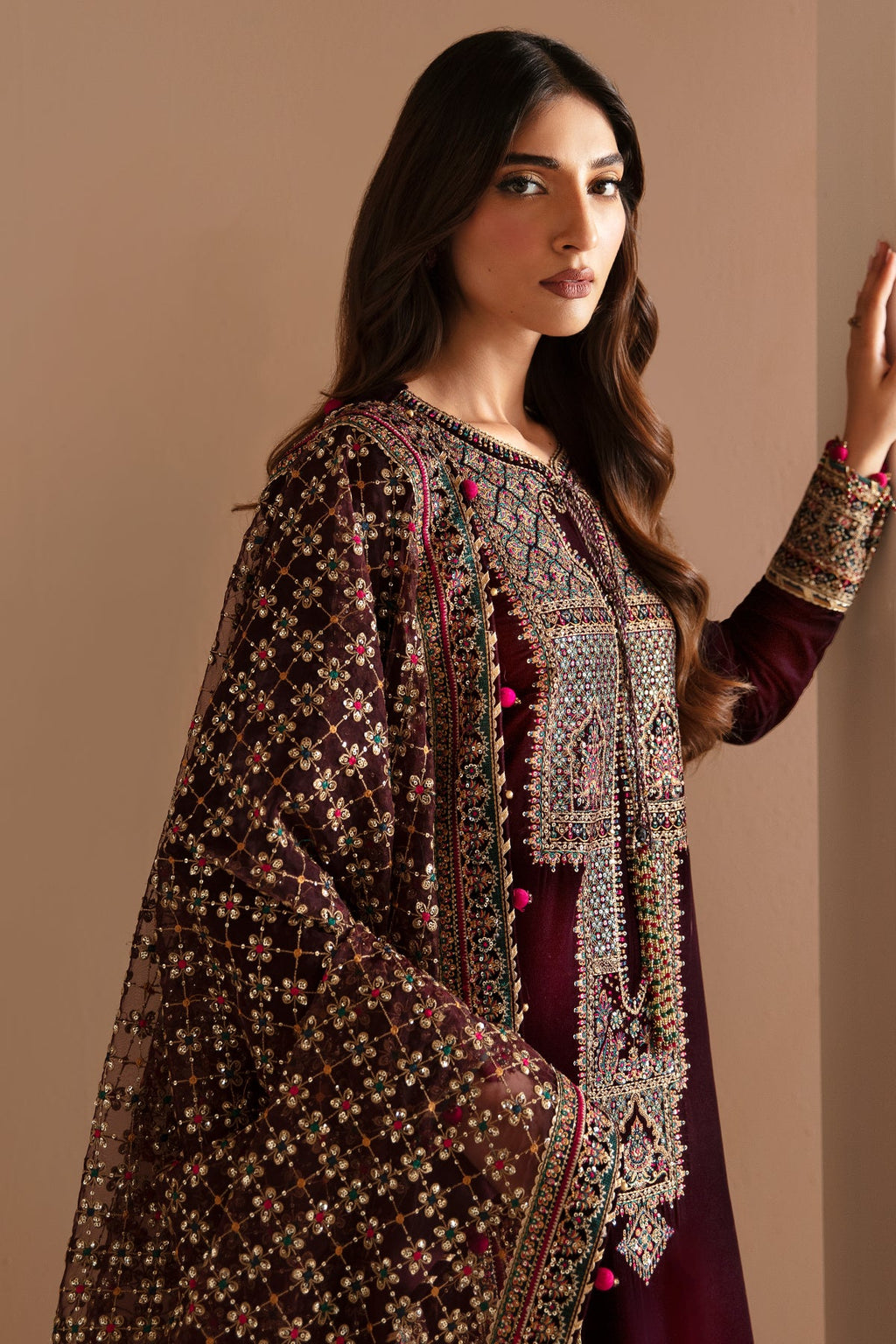 Embroidered Velvet Formal VF-2022