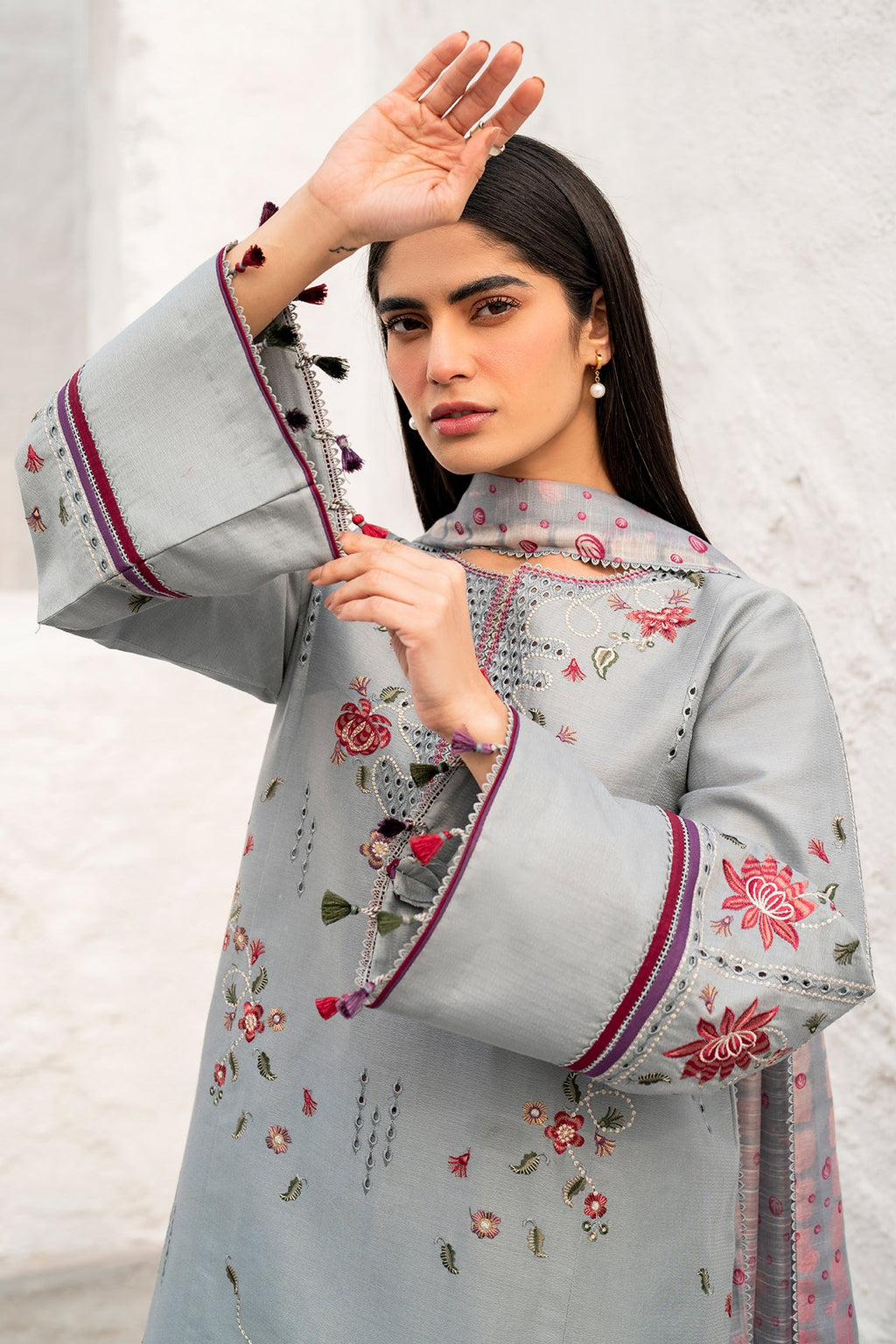 Embroidered Dobby Lawn USE-9269
