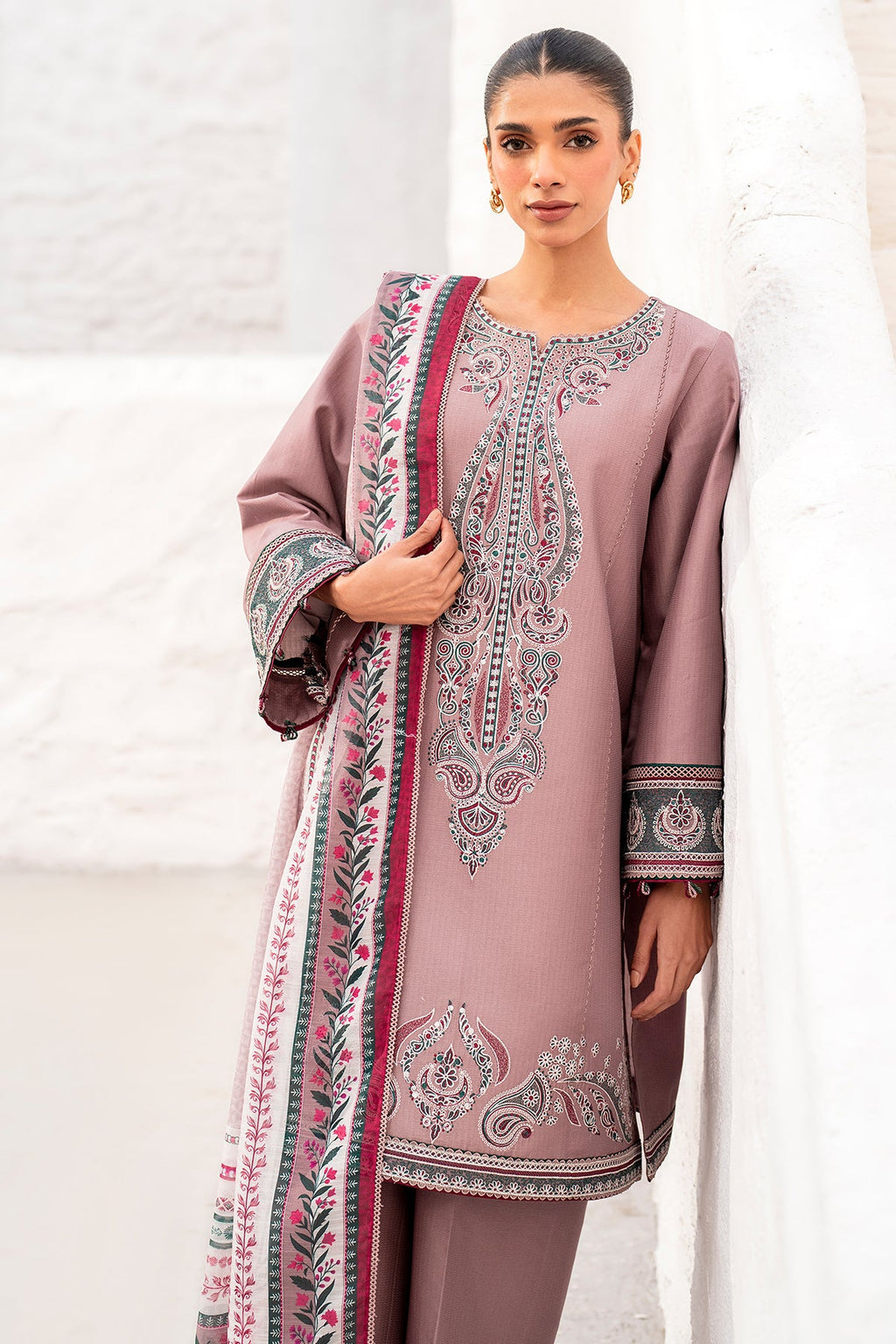 EMBROIDERED DOBBY LAWN RTW-1189