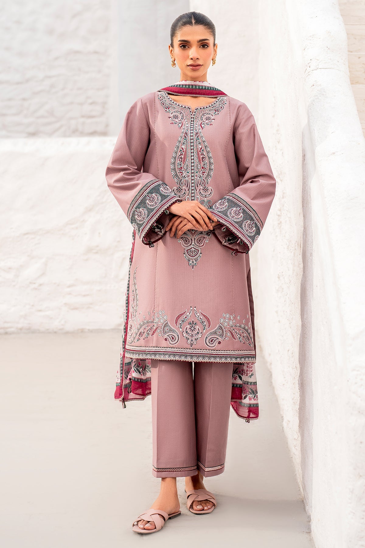 EMBROIDERED DOBBY LAWN RTW-1189