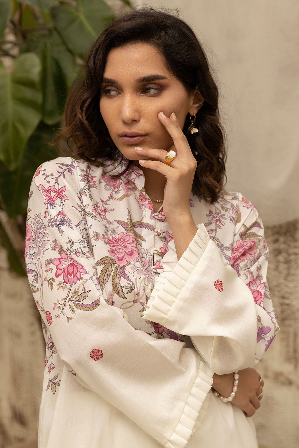 DC-0480 OFFWHITE DIGITAL PRINTED KURTA