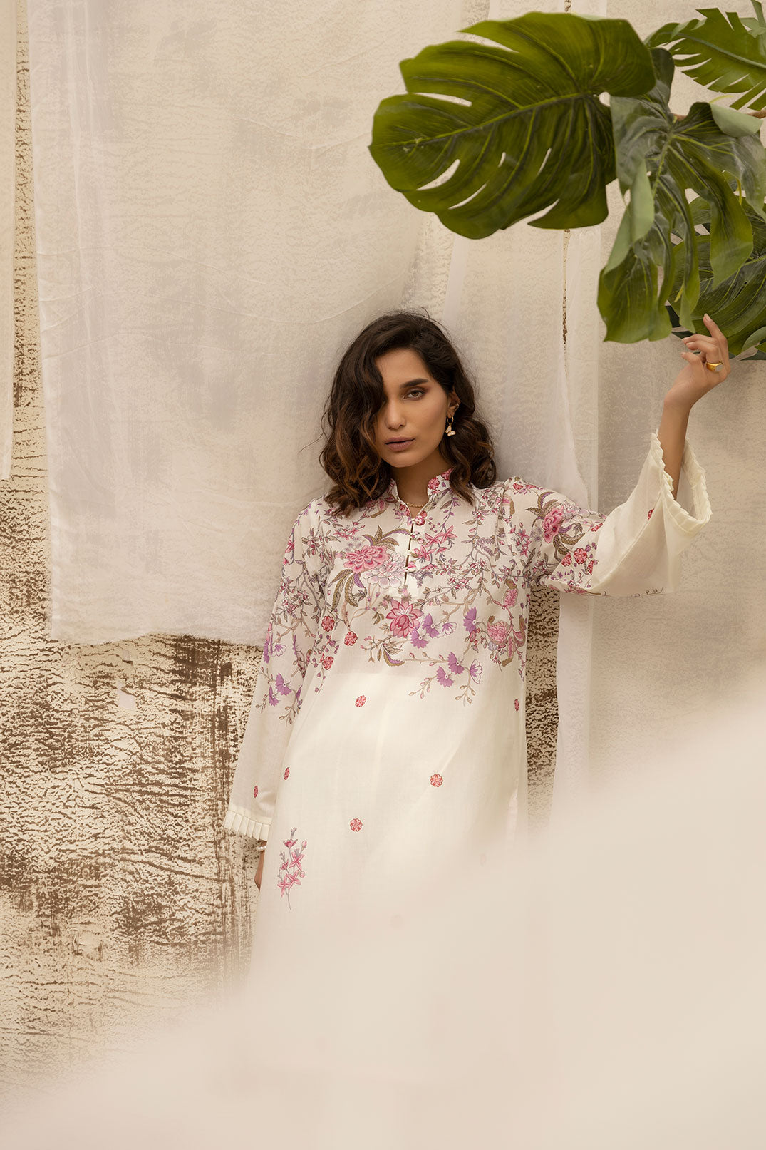 DC-0480 OFFWHITE DIGITAL PRINTED KURTA