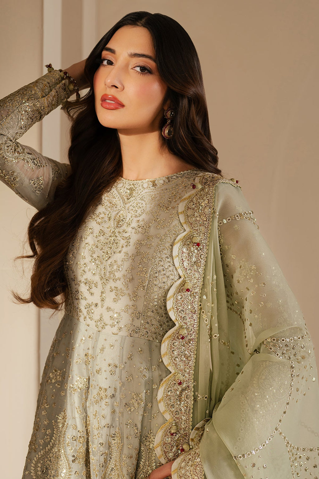 EMBROIDERED CHIFFON WF'25-01