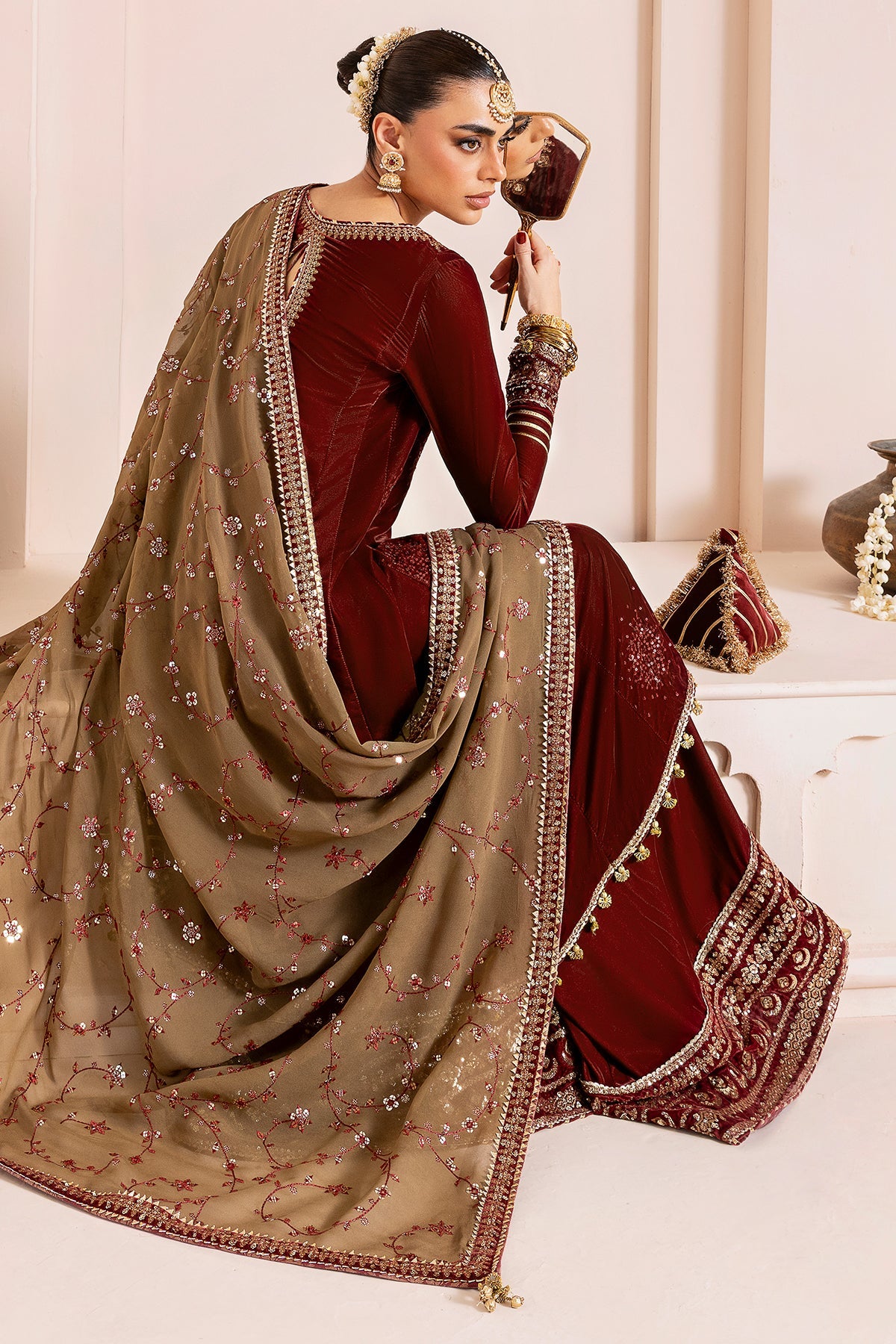 Embroidered Velvet Formal CVF D-07