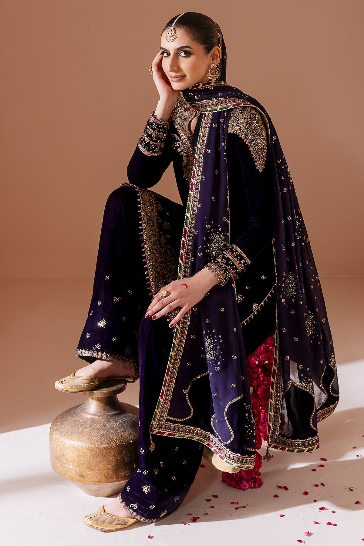 Embroidered Velvet Formal CVF D-08