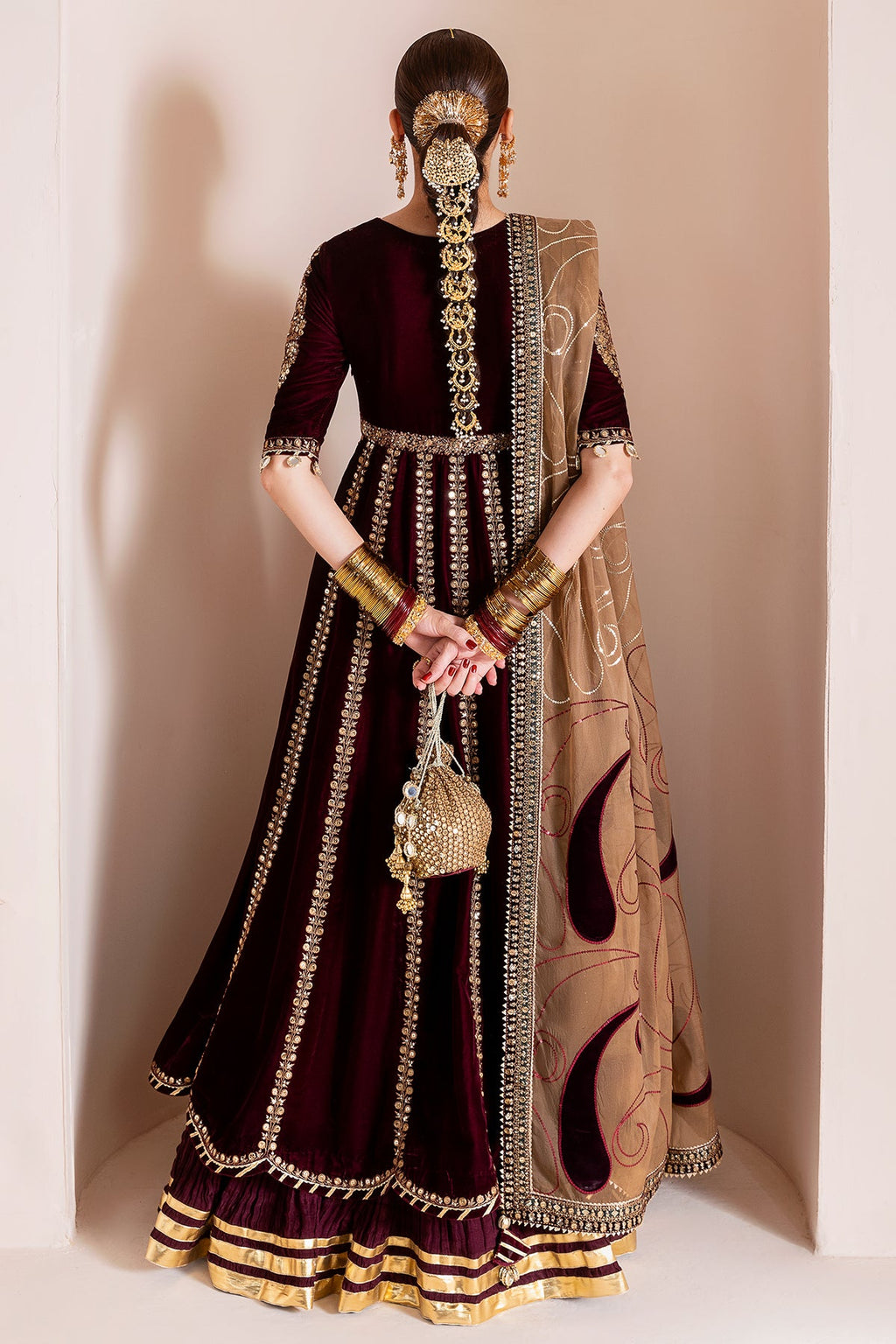 Embroidered Velvet Formal CVF D-12