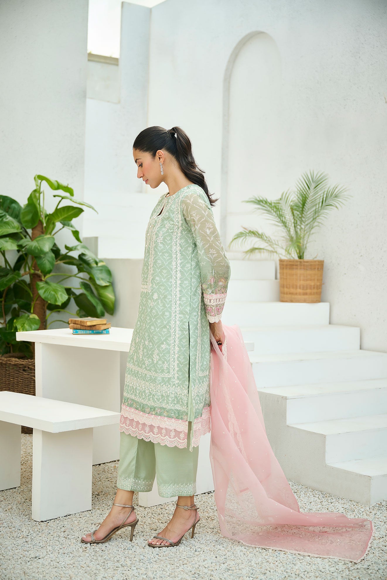 DD-1070 PINK DUPATTA