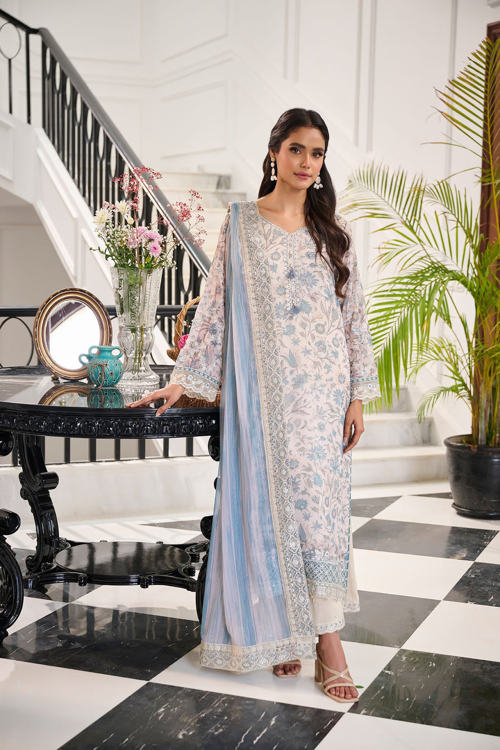 SS24DD-1133 SKY BLUE DUPATTA