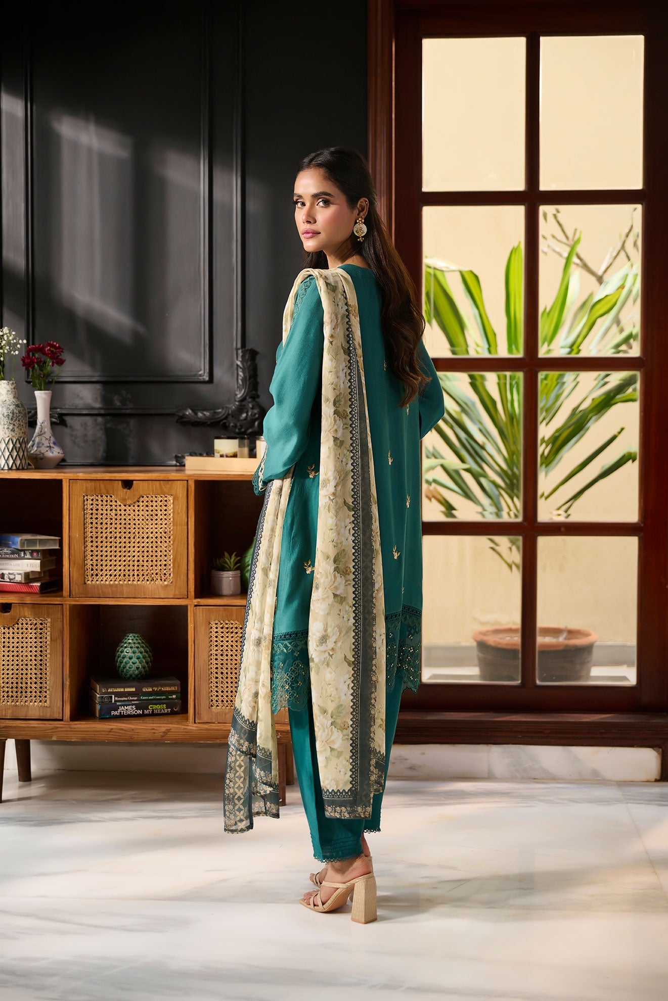 SS24DD-1143 DARK GREEN DUPATTA