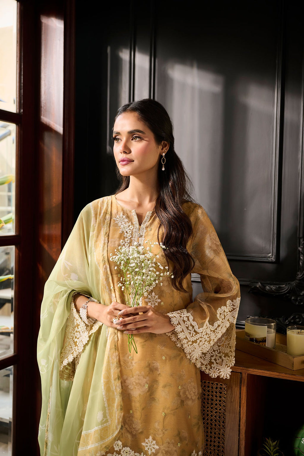 SS24DD-1144 MUSTARD DUPATTA