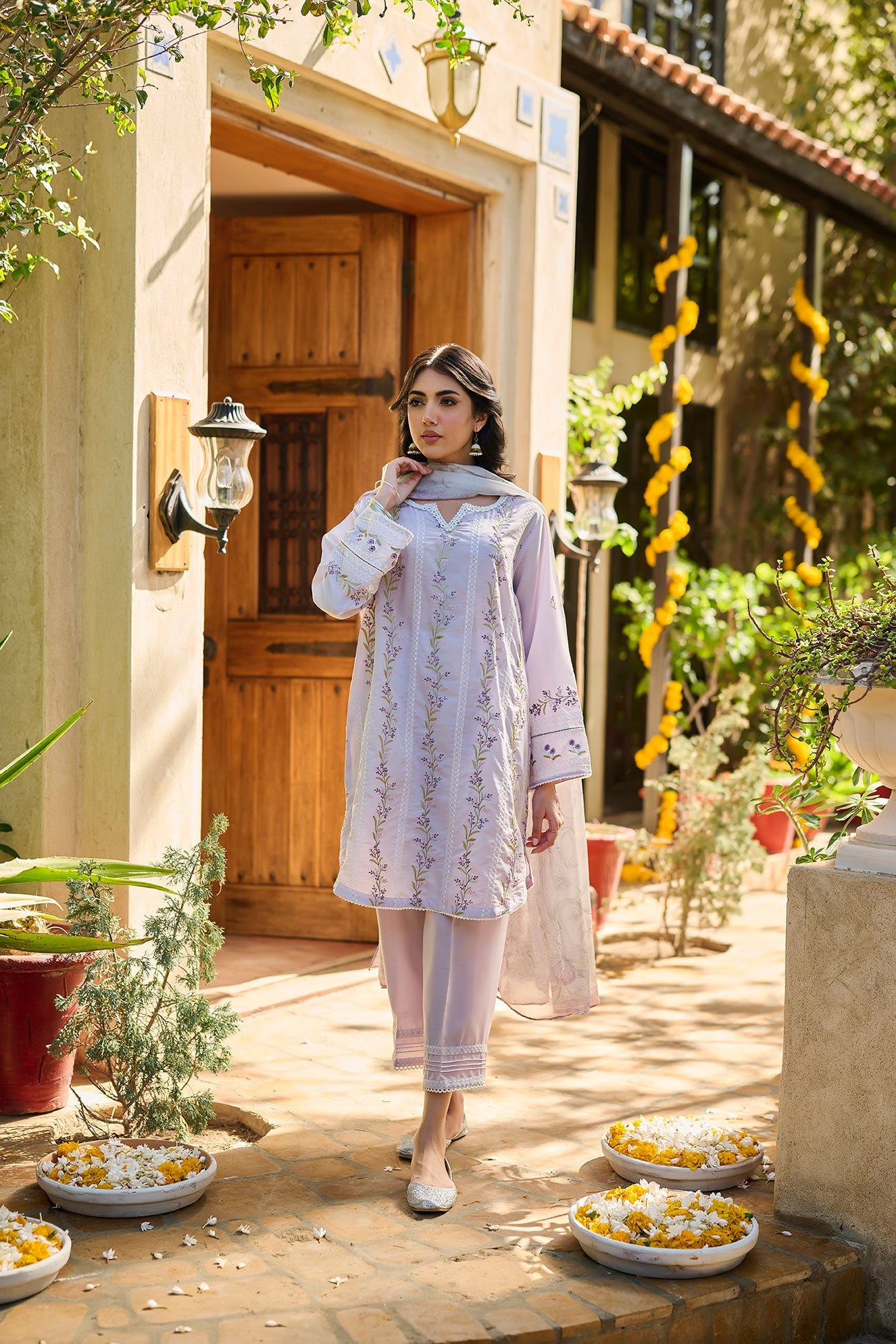 SS24DD-1175 LIGHT PURPLE DUPATTA