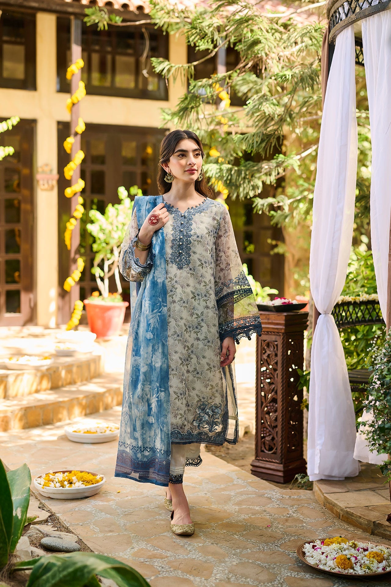 SS24DD-1172 NAVY BLUE DUPATTA
