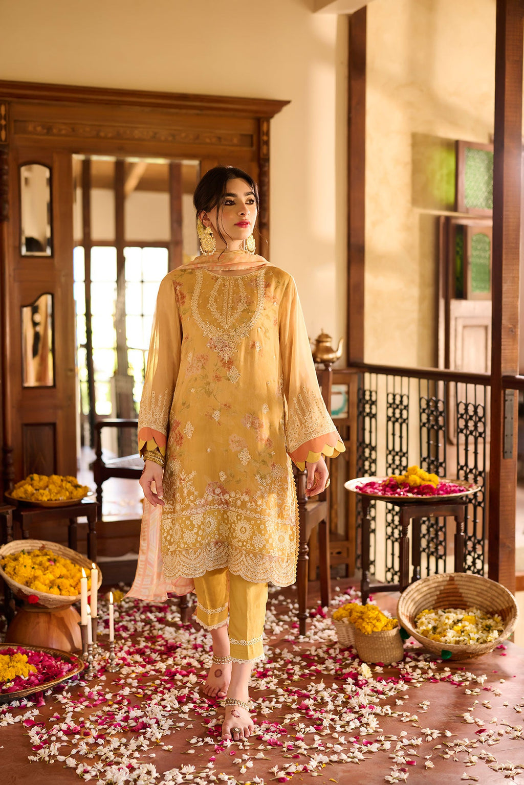 SS24DD-1139 YELLOW DUPATTA