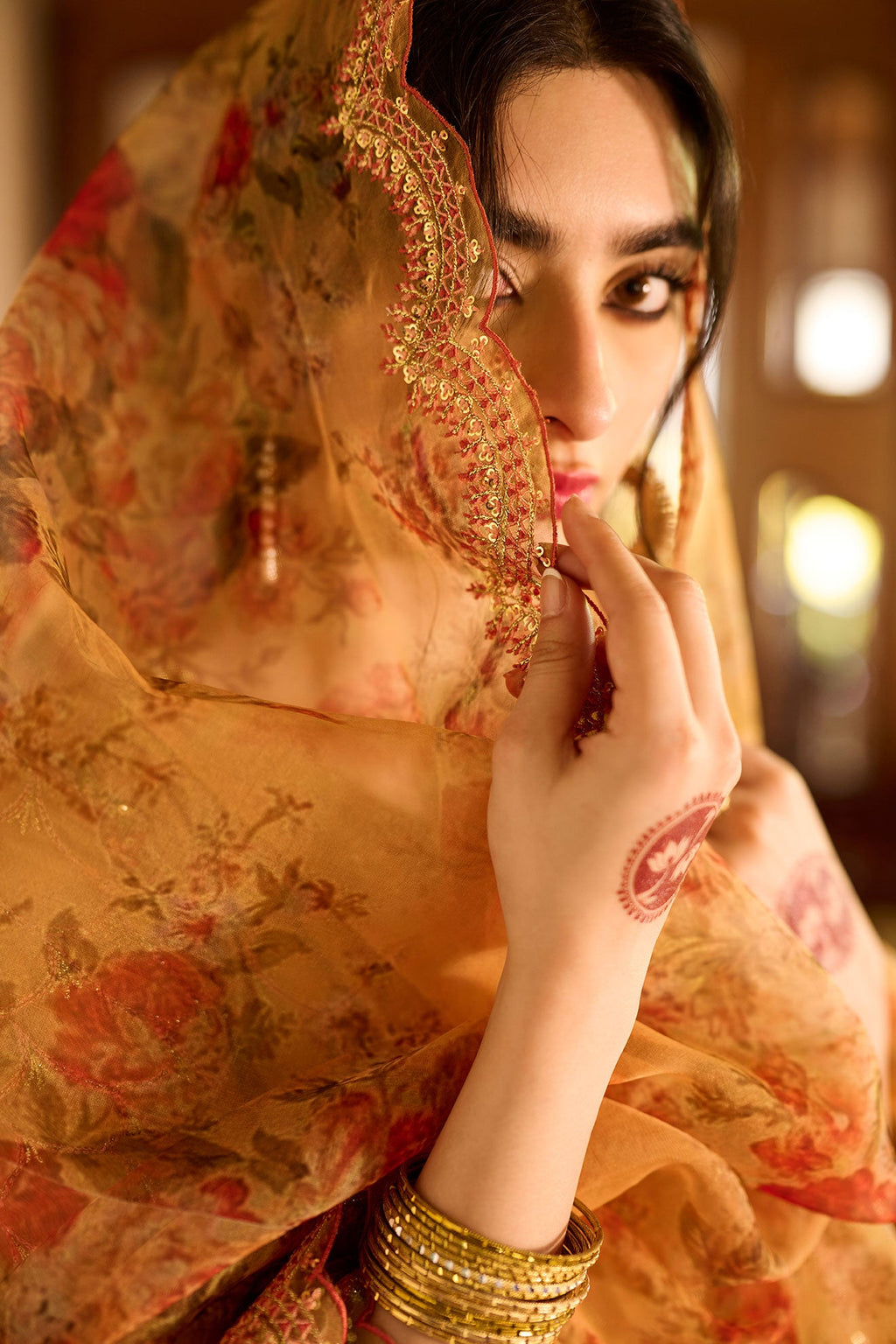 SS24DD-1140 MUSTARD DUPATTA
