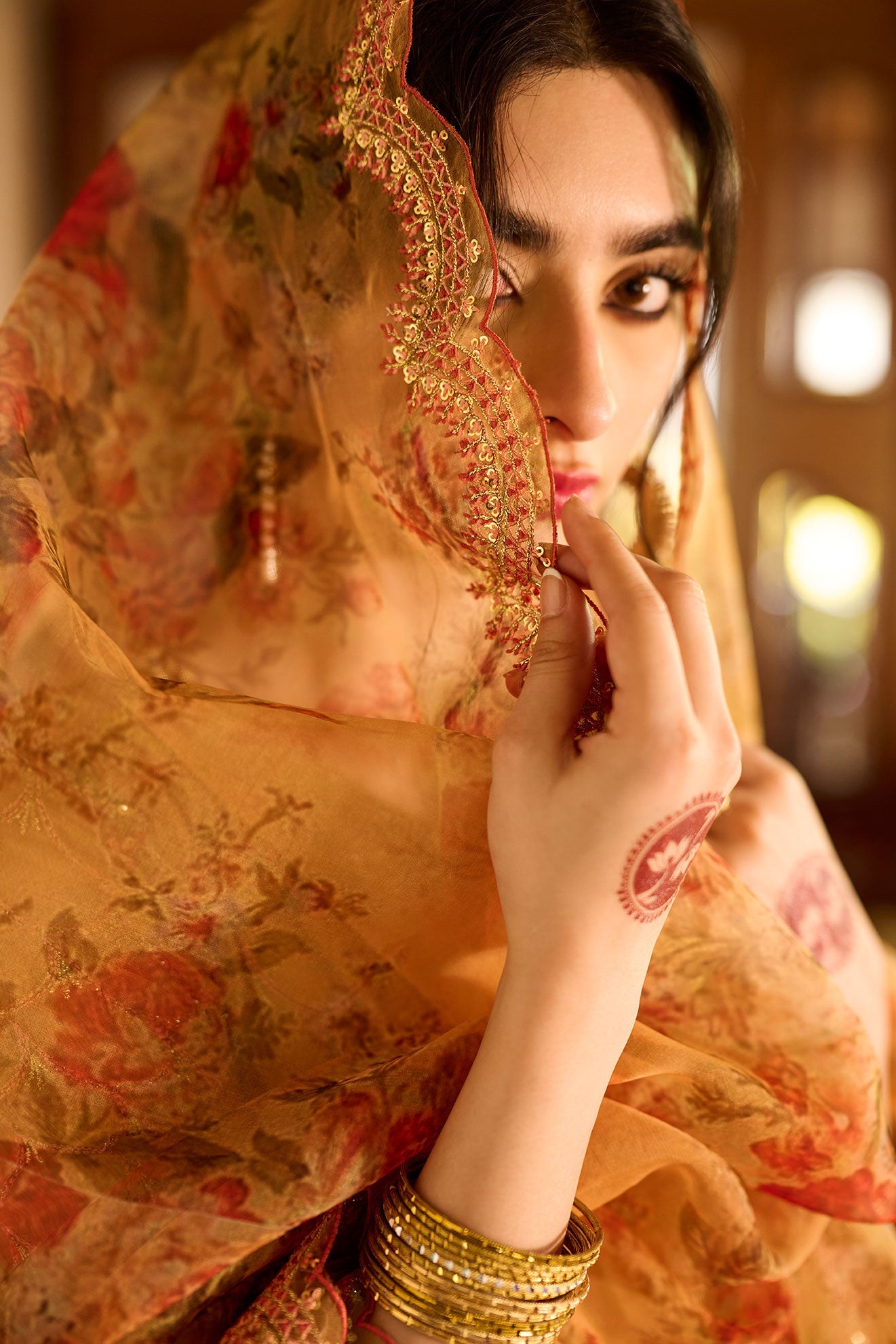 SS24DD-1140 MUSTARD DUPATTA