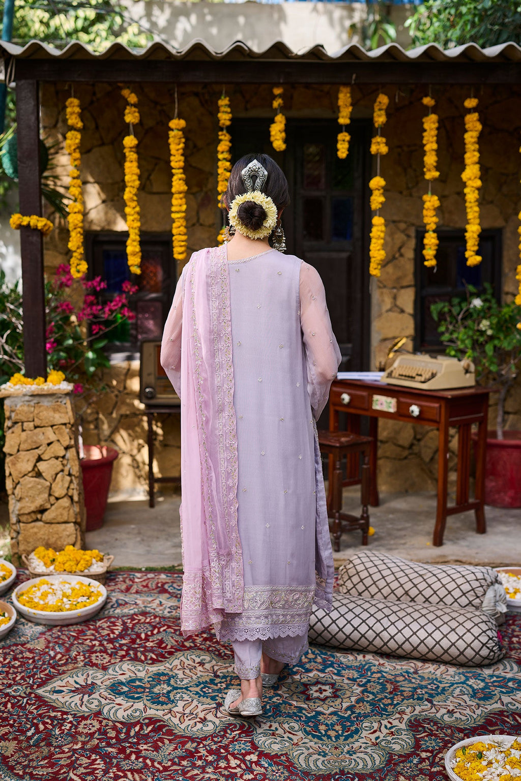 SS24DD-2371 PURPLE DUPATTA