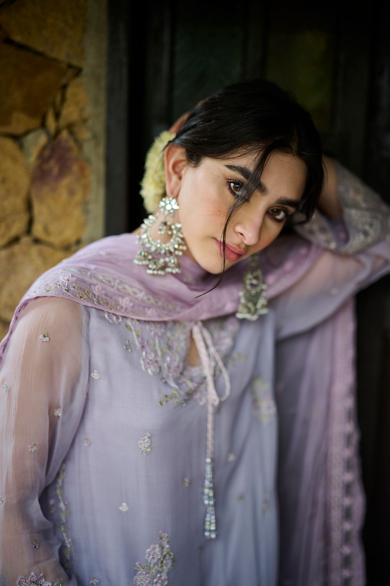 SS24DD-2371 PURPLE DUPATTA