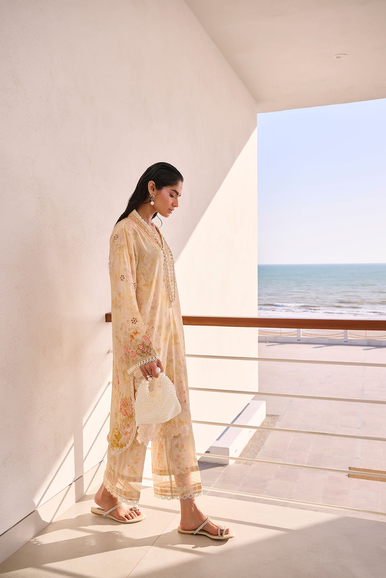 SS24DC-2314 MUSTARD LAWN 2PCS PRINTED KURTA WITH TROUSER
