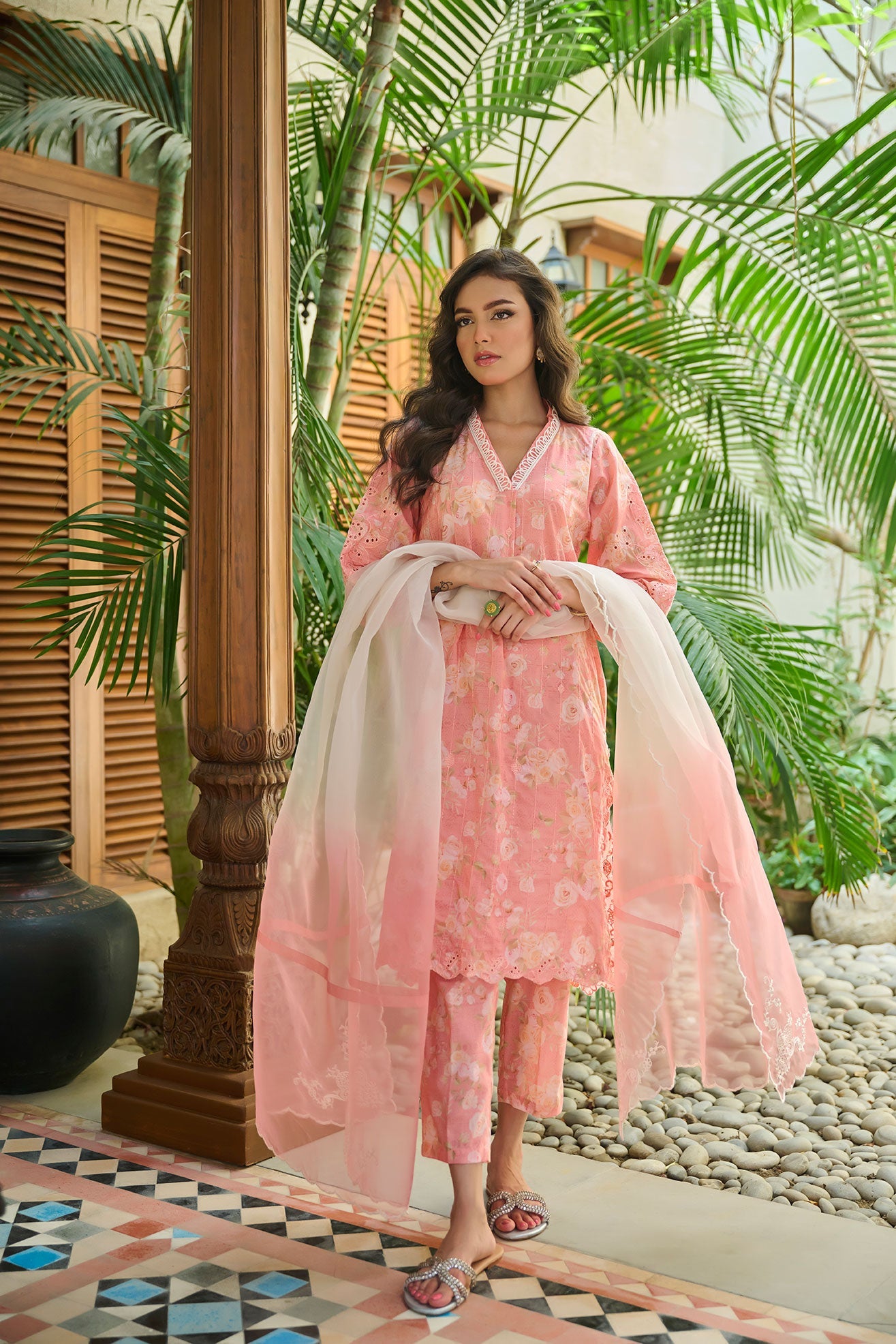 DD-1045 PINK DUPATTA