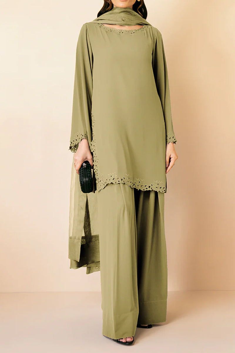 Clara Aloe Silk Dupatta