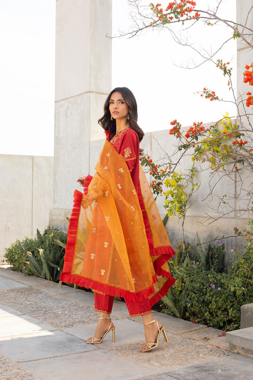 SS24DD-1108 RUST DUPATTA