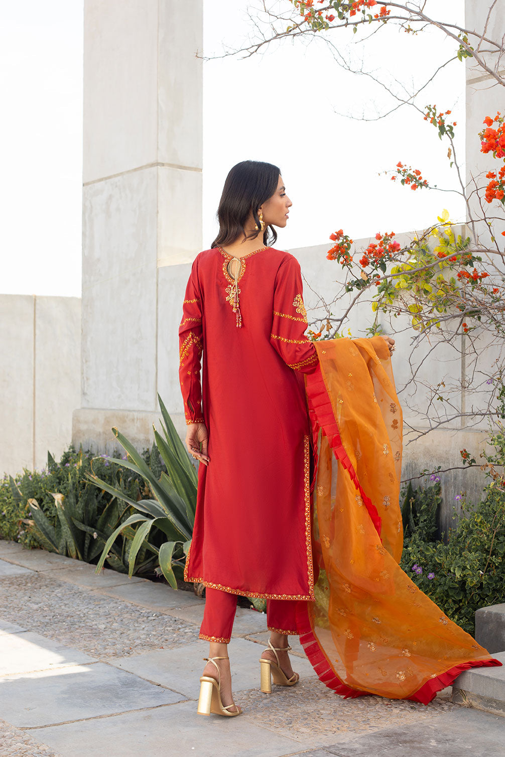 SS24DD-1108 RUST DUPATTA