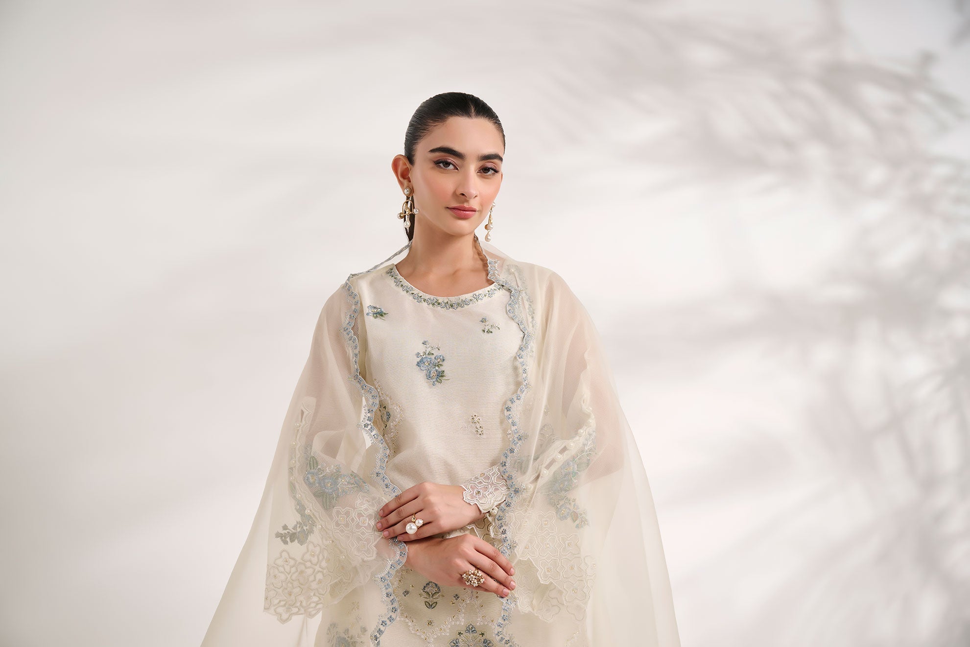 SS24DD-2462  OFF-WHITE DUPATTA