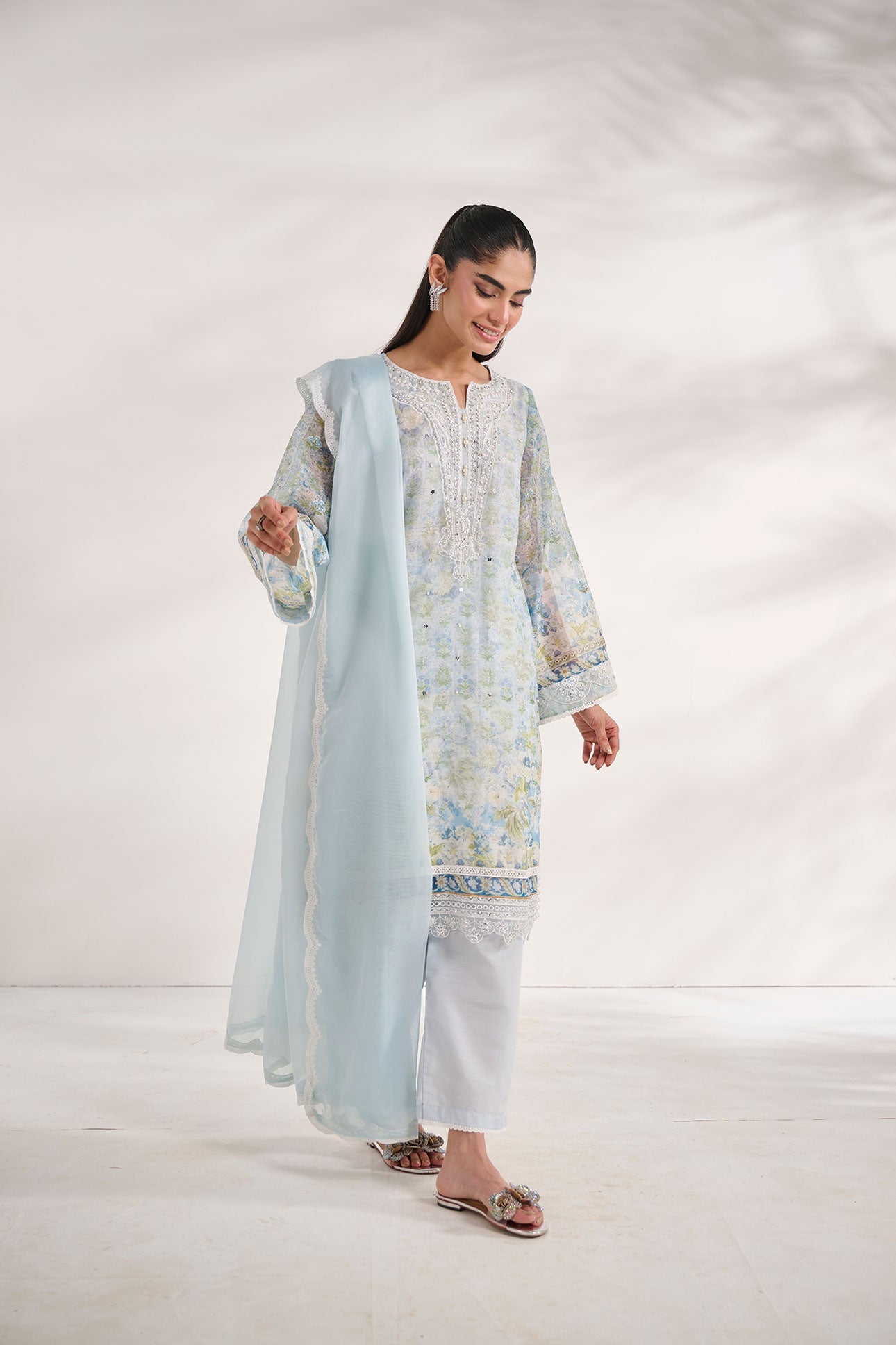 SS24DD-2585  SKY BLUE DUPATTA