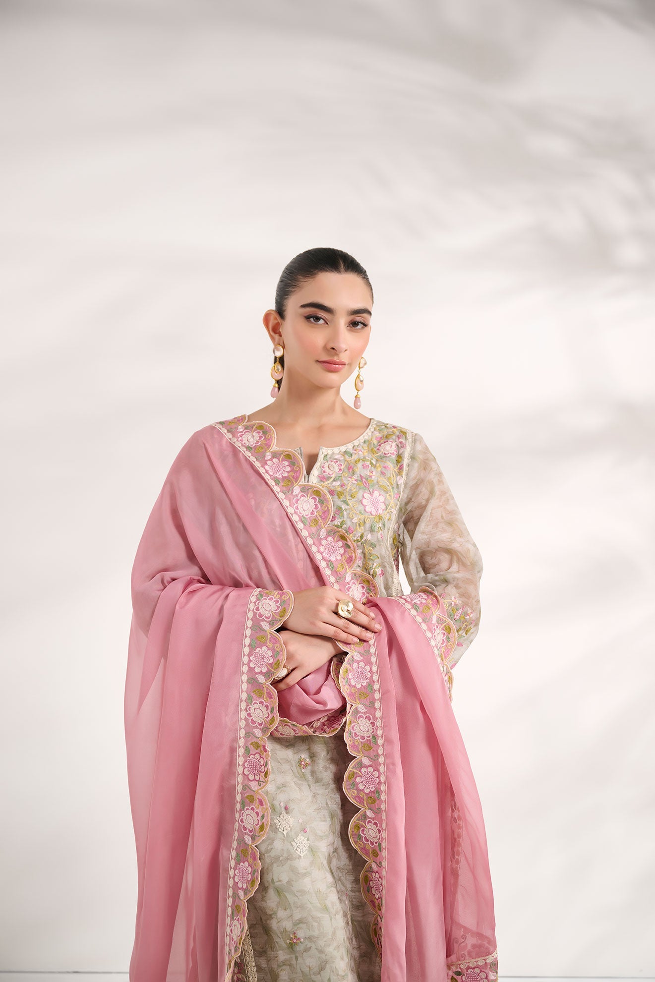 SS24DD-2588  PINK DUPATTA