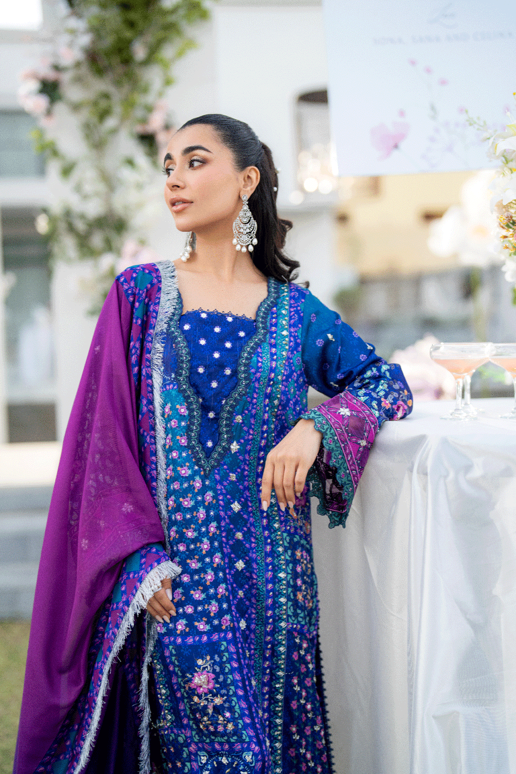 SS25DD-2686  BLUE DUPATTA