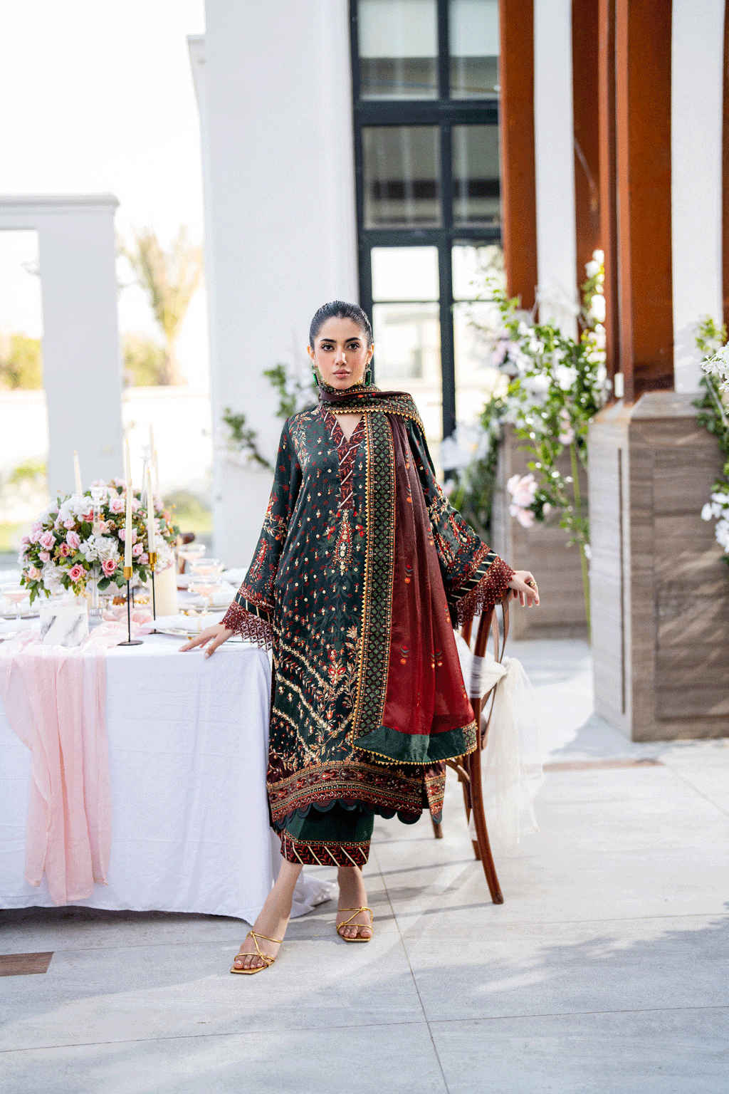 SS25DD-2688 BROWN DUPATTA