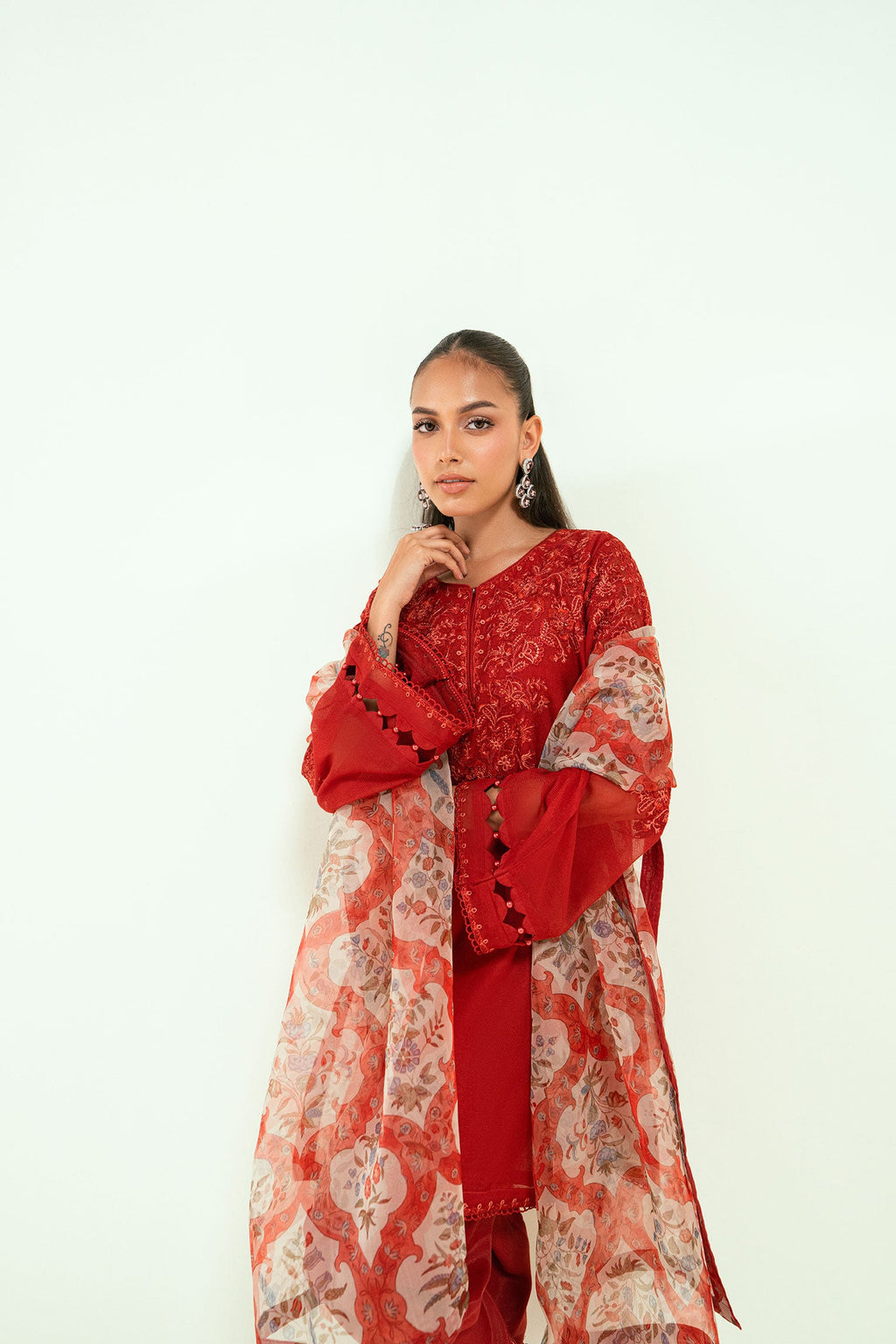 SS25DD-2698  BEIGE DUPATTA