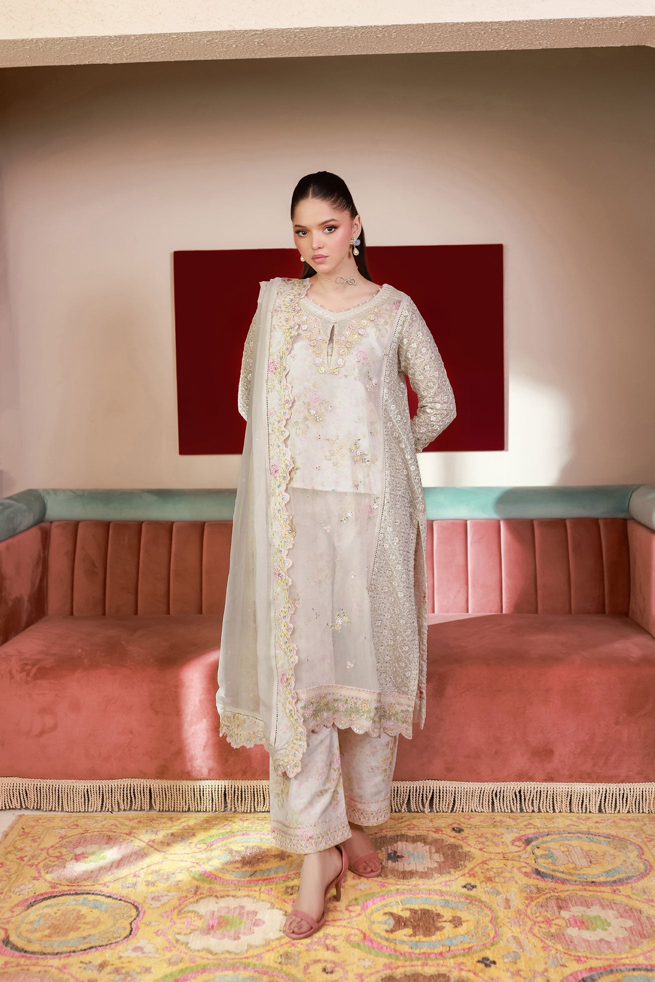 SS25DD-2711  OFF WHITE DUPATTA