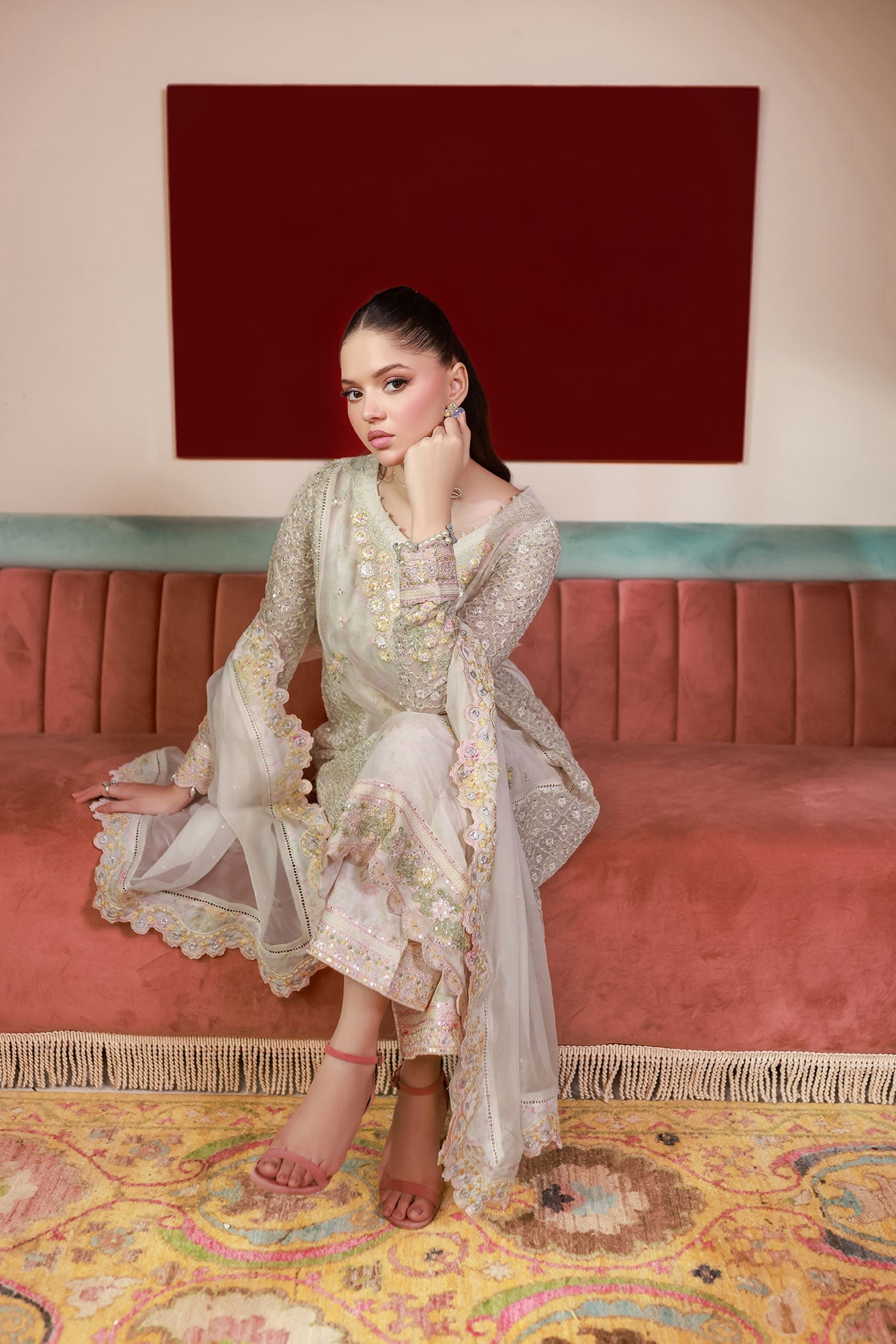 SS25DD-2711  OFF WHITE DUPATTA