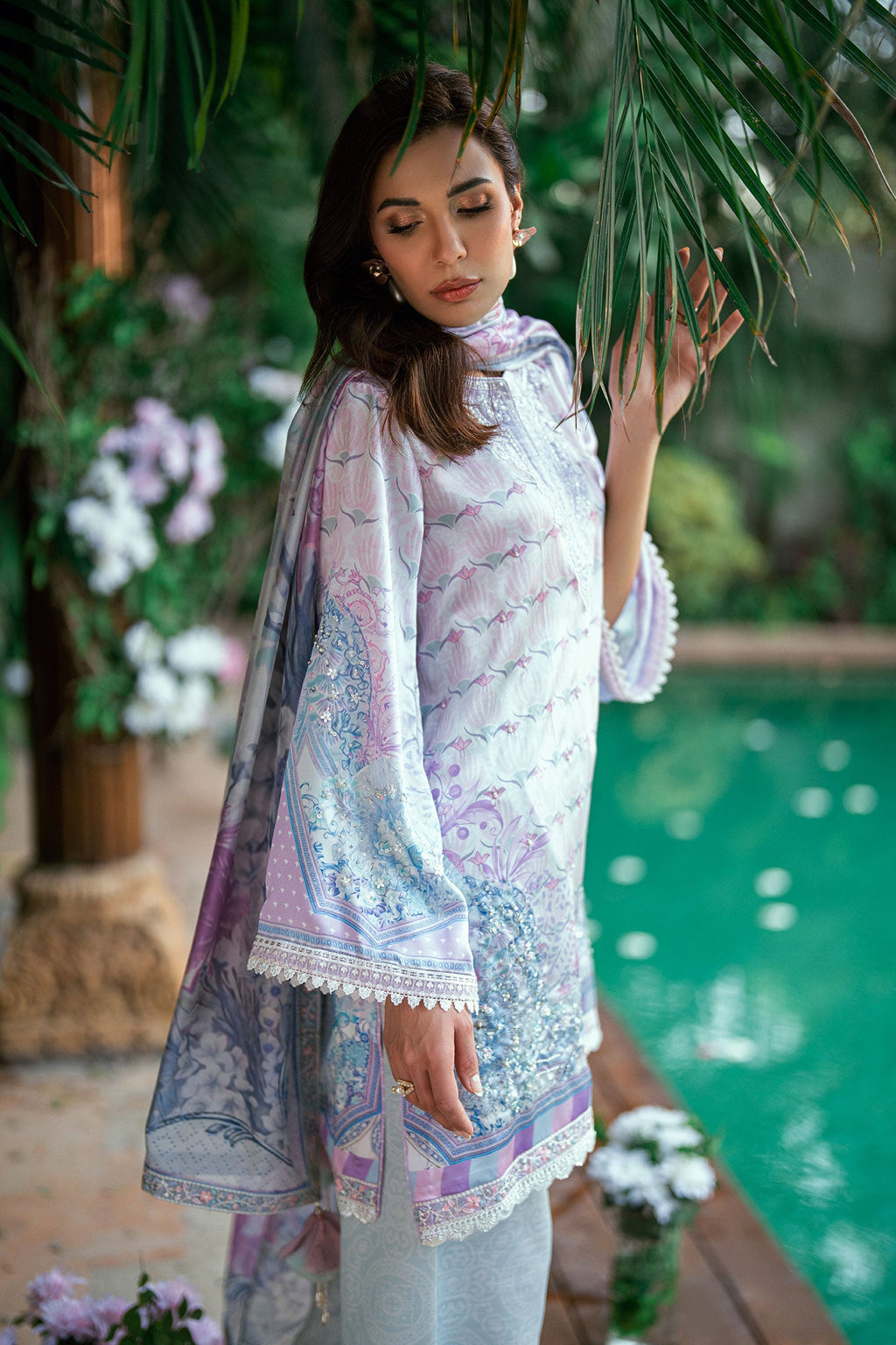 SS25DD-2752  SKY BLUE DUPATTA