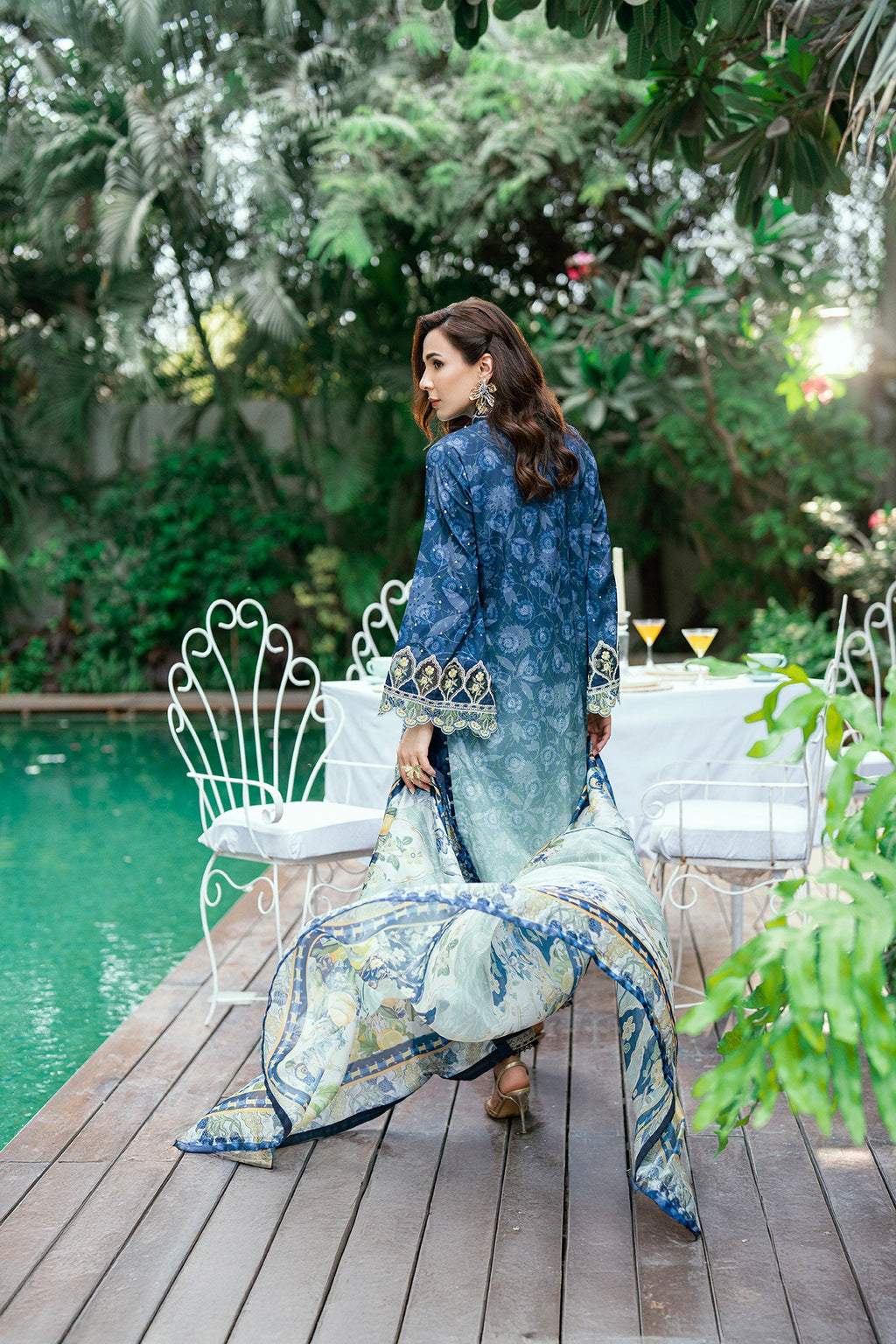 SS25DD-2754  BLUE DUPATTA