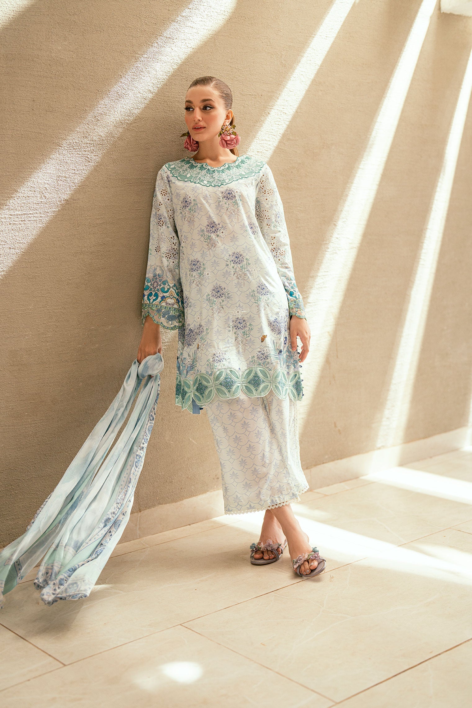SS25DD-2537  SKY BLUE DUPATTA