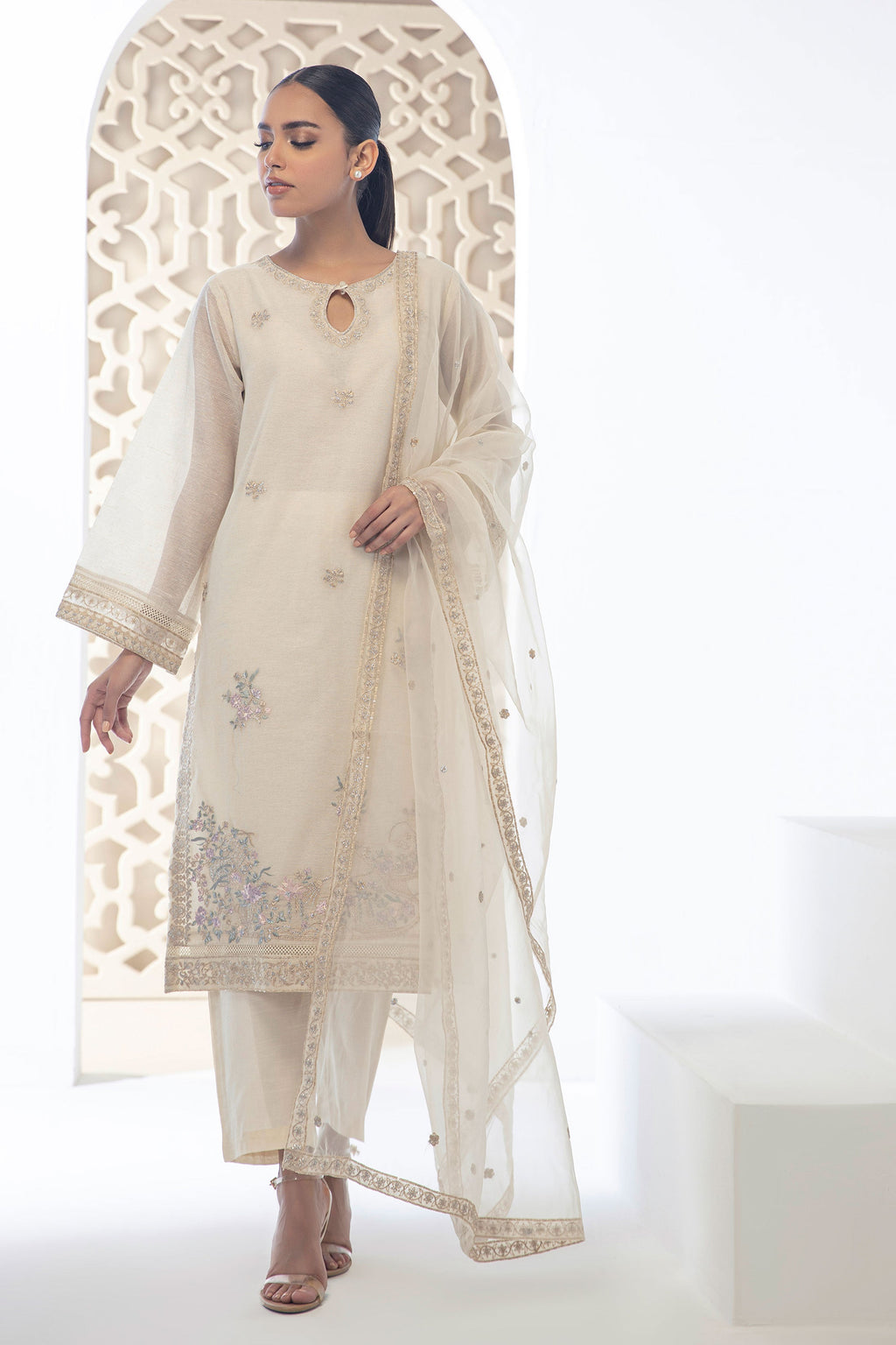 DD-0952 BEIGE DUPATTA