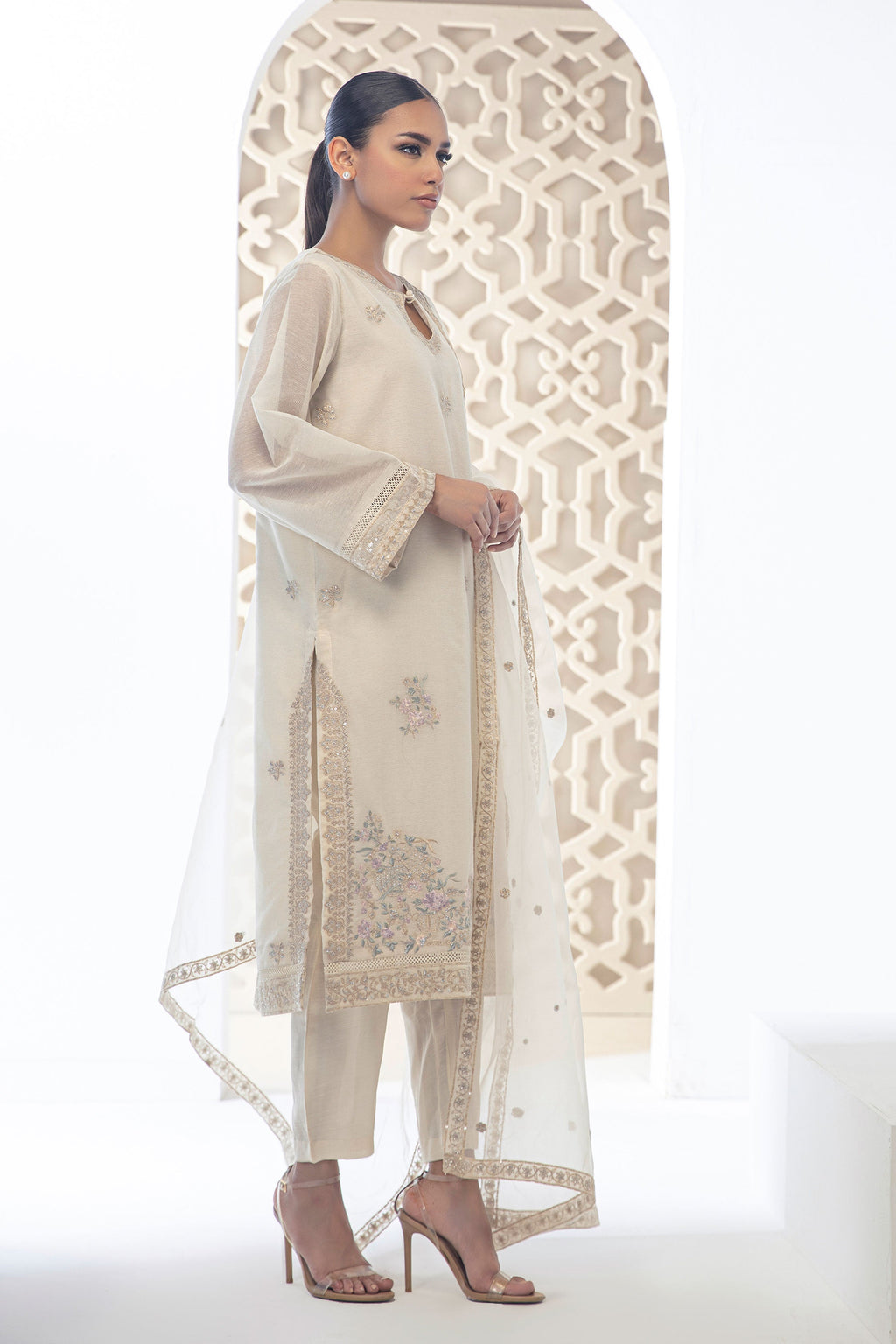 DD-0952 BEIGE DUPATTA