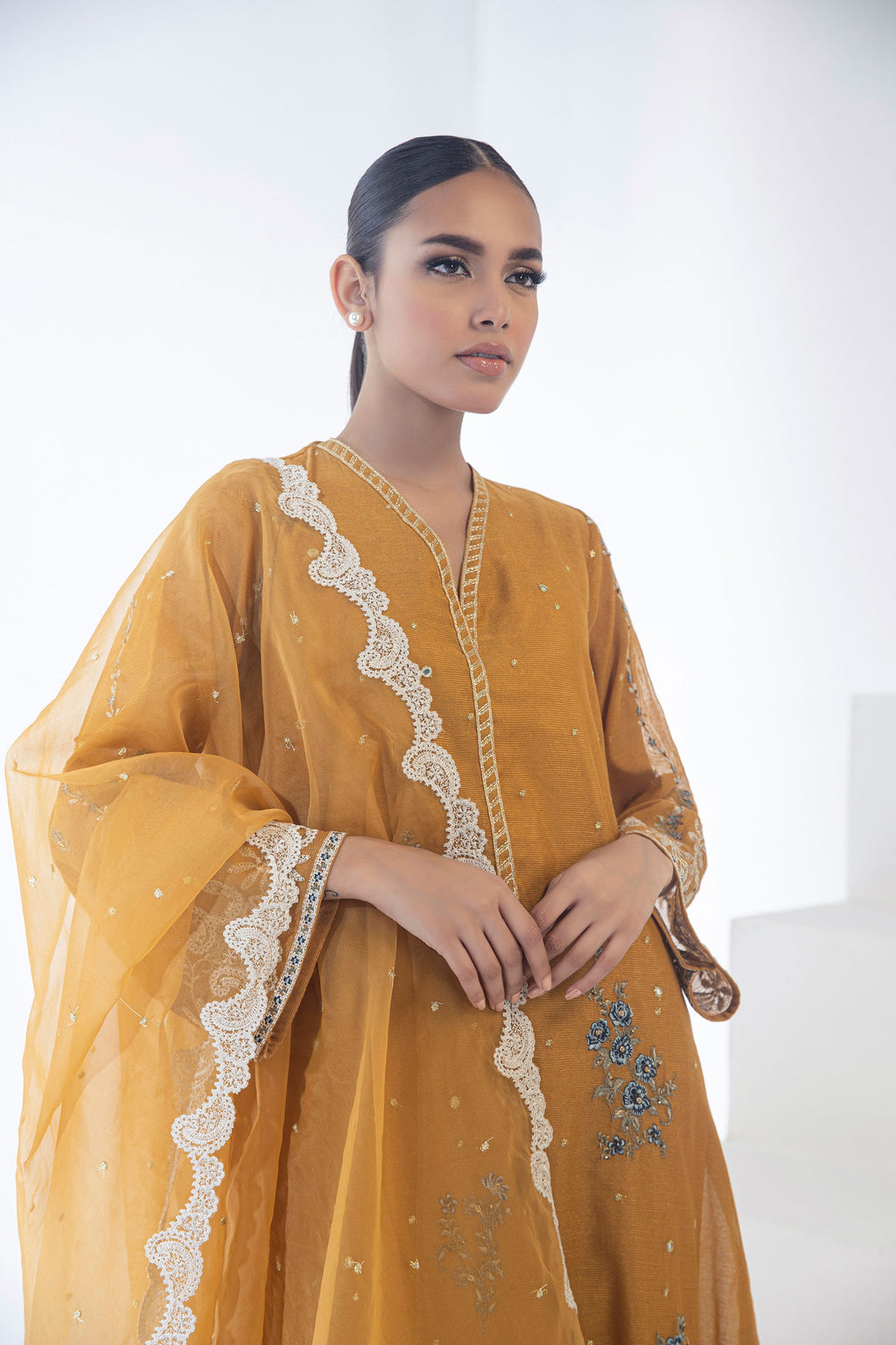 DD-0956 MUSTARD DUPATTA