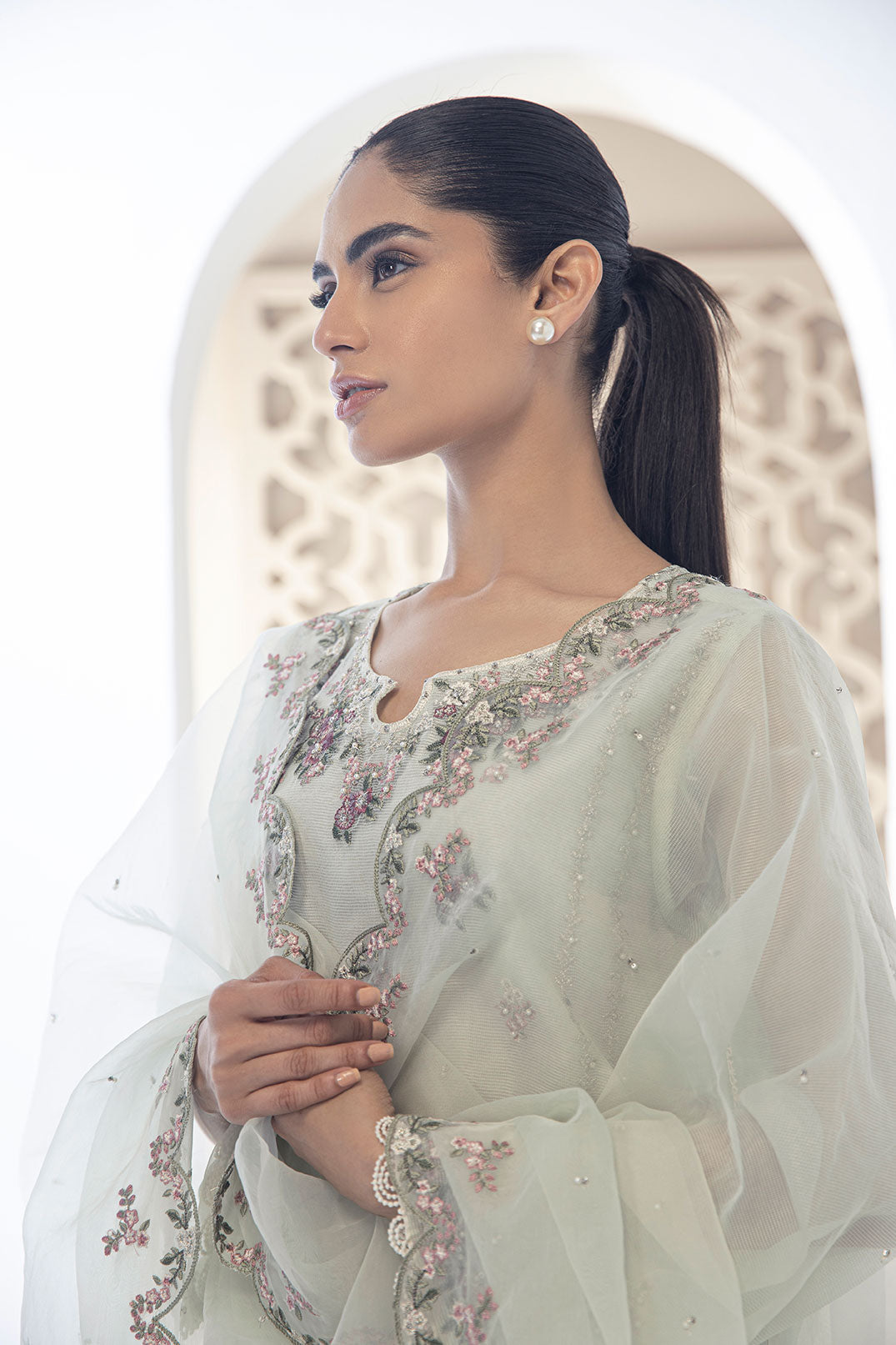 DD-0966 GREEN DUPATTA