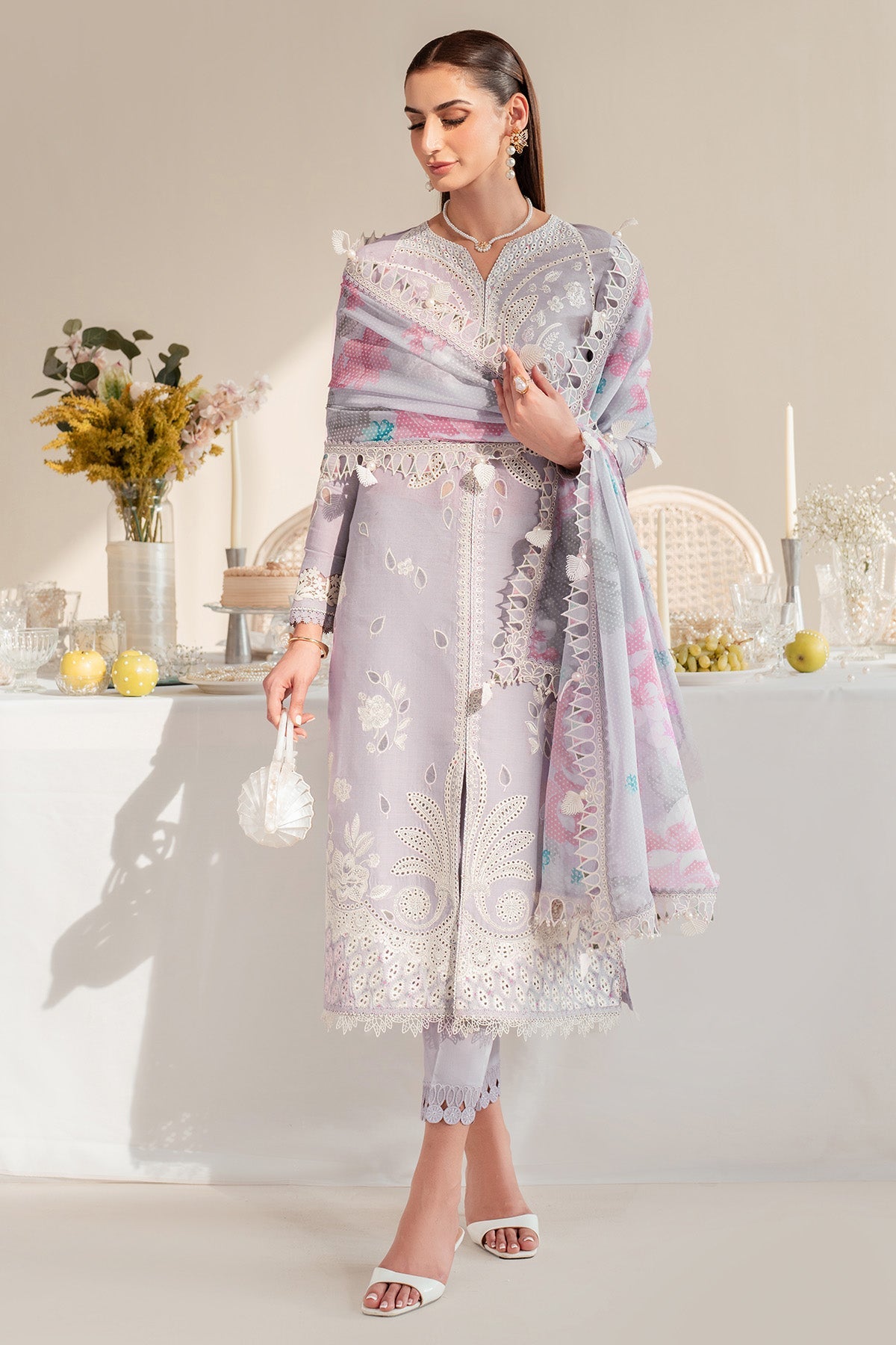 EMBROIDERED DOBBY LAWN IL25-D06