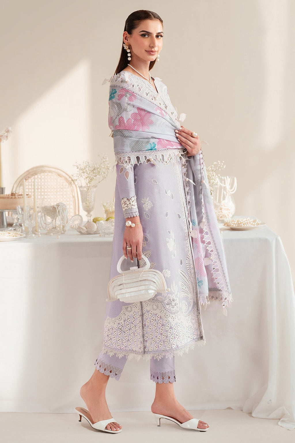 EMBROIDERED DOBBY LAWN IL25-D06