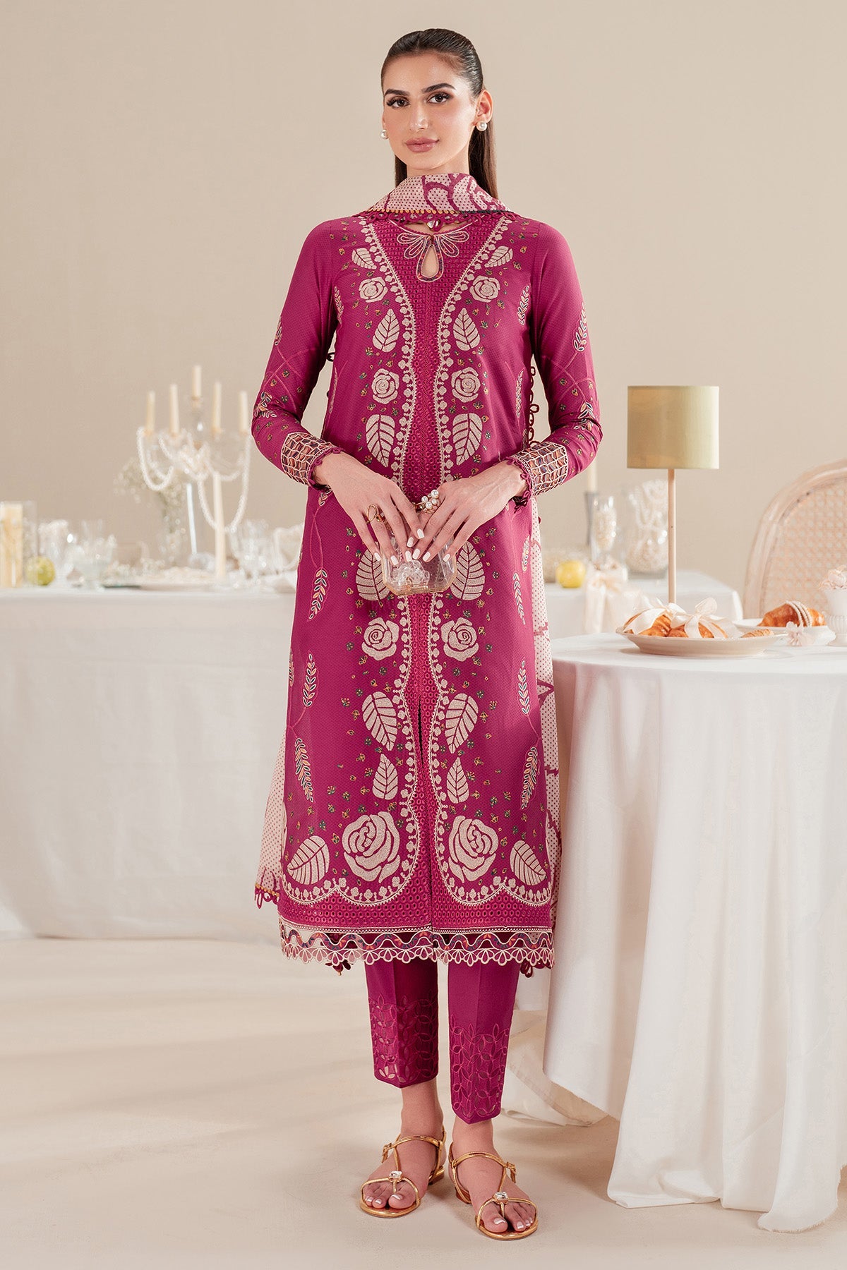 EMBROIDERED DOBBY LAWN IL25-D05
