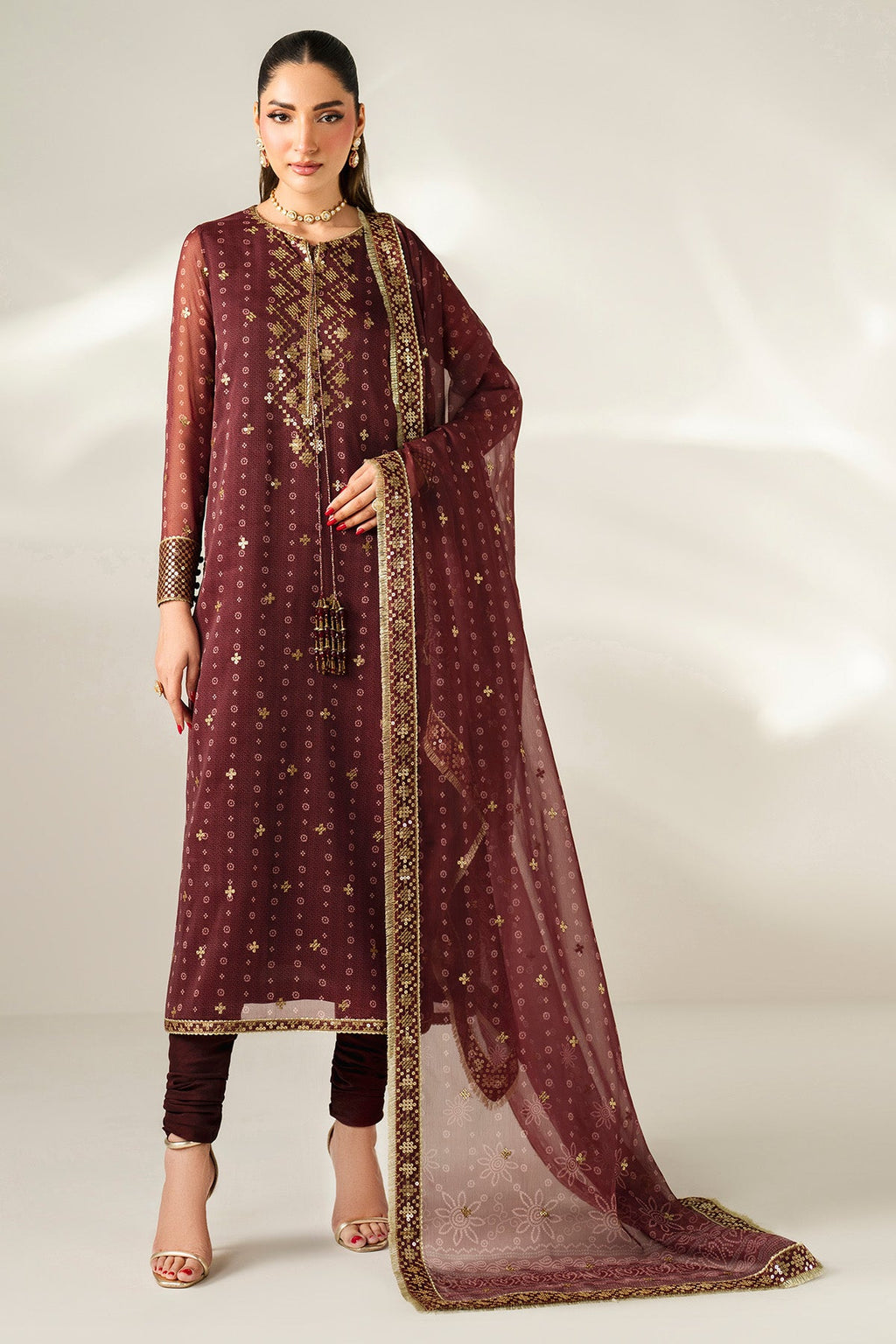 EMBROIDERED CHIFFON UC-3085