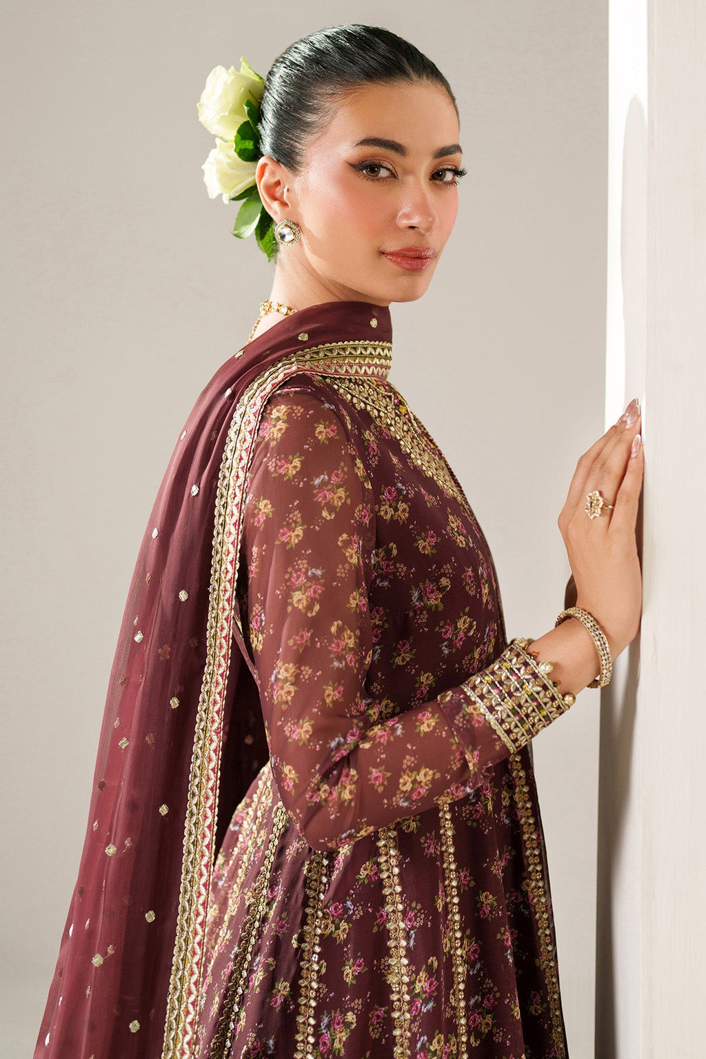 EMBROIDERED CHIFFON UC-3092