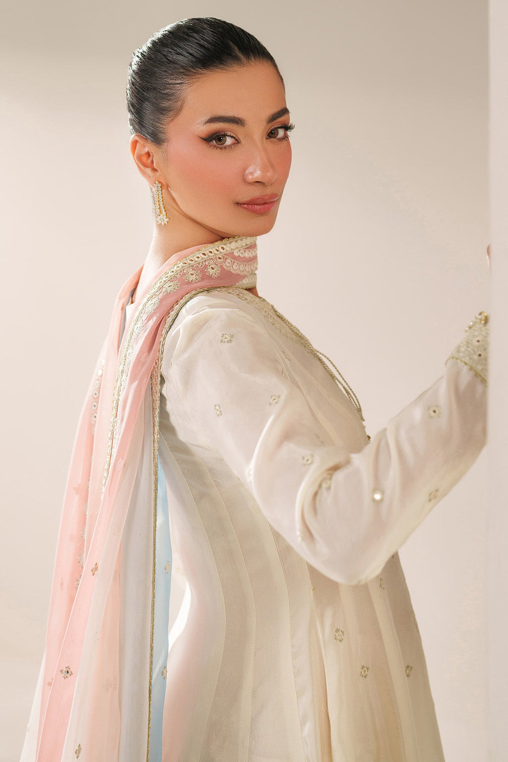 Embroidered Raw Silk UR-7059
