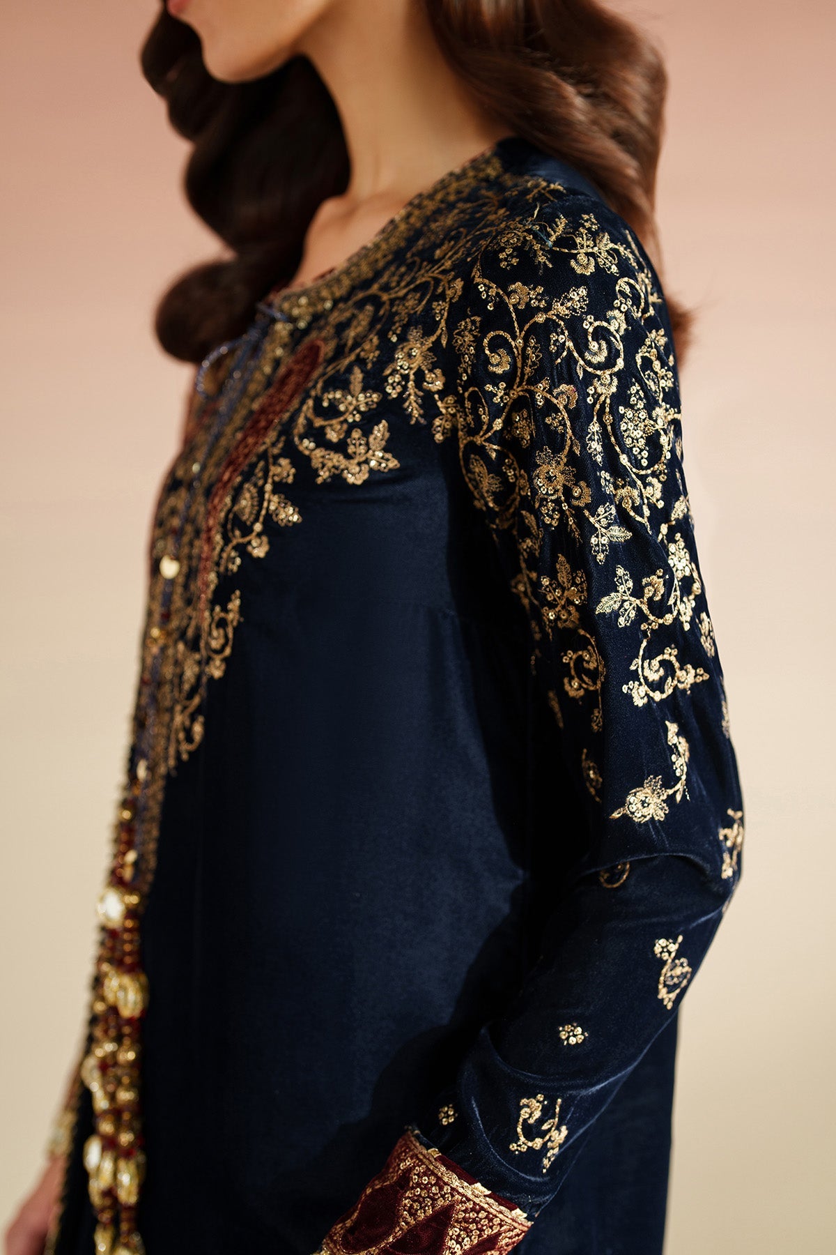 Embroidered Velvet Formal VVF D-7