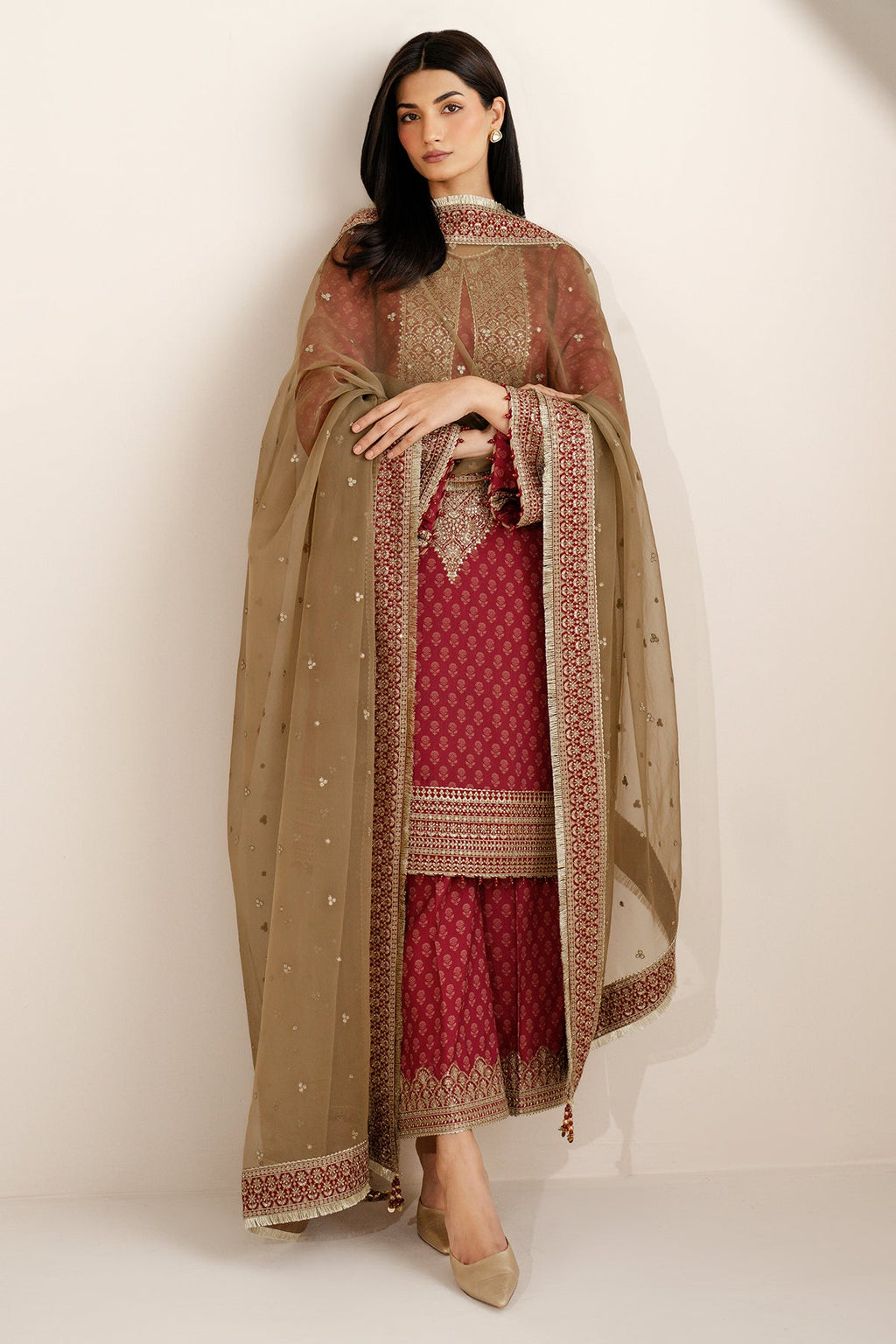 Embroidered Raw Silk UR-7057