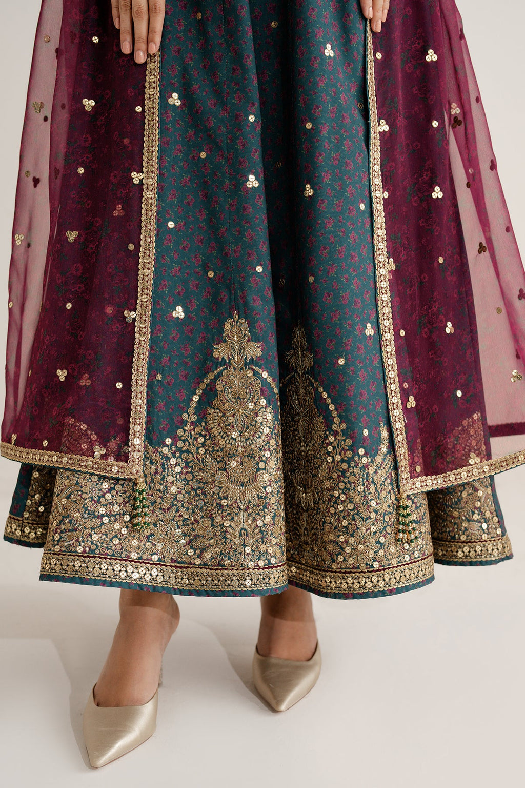 Embroidered Raw Silk UR-7058